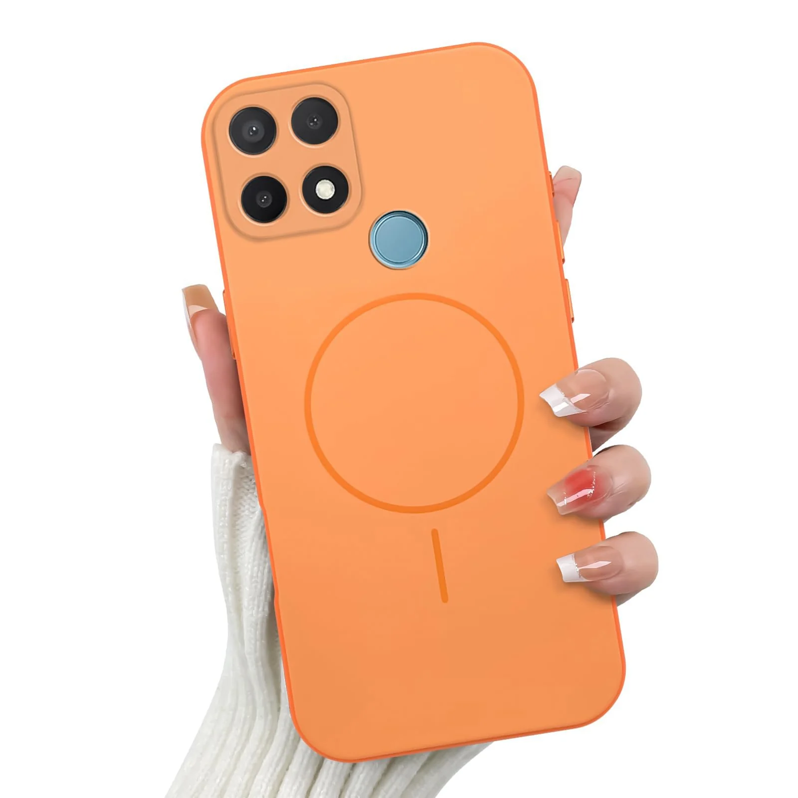 Oppo A15 / OPPO A15S — DL3 Mobilak Case For OPPO A15 / OPPO A15S Slim Design [Not Compatible with MagSafe] Soft Silicone Case Flexible TPU Anti-Scratch Protective Cover with Full Camera Protection