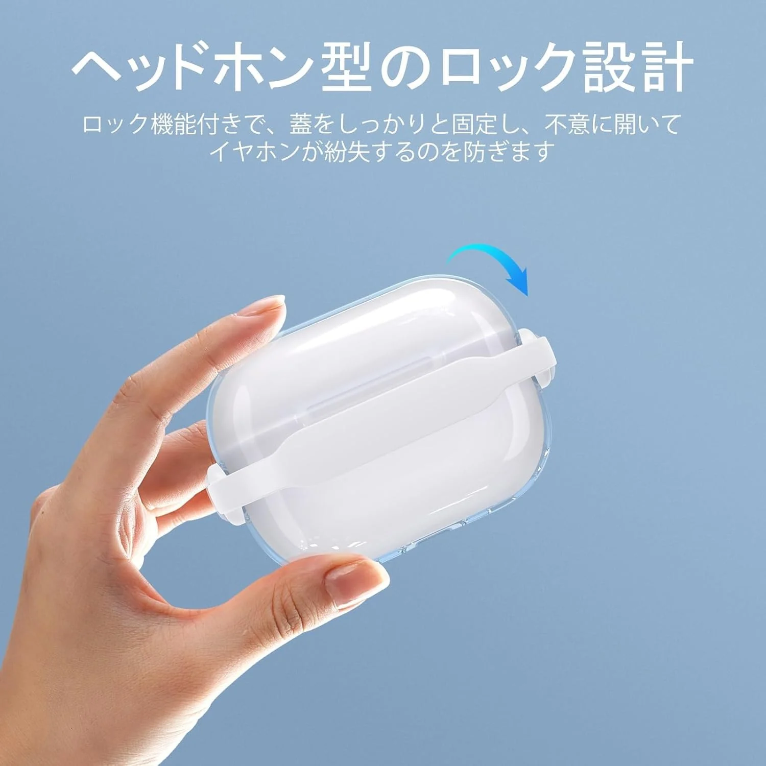 DL3 Mobilak Case for Apple AirPods 4 [With Closure Lid] [Front LED Visible] [With Wrist Strap] Skin Case Compatible with AirPods 4(2024) - Clear White