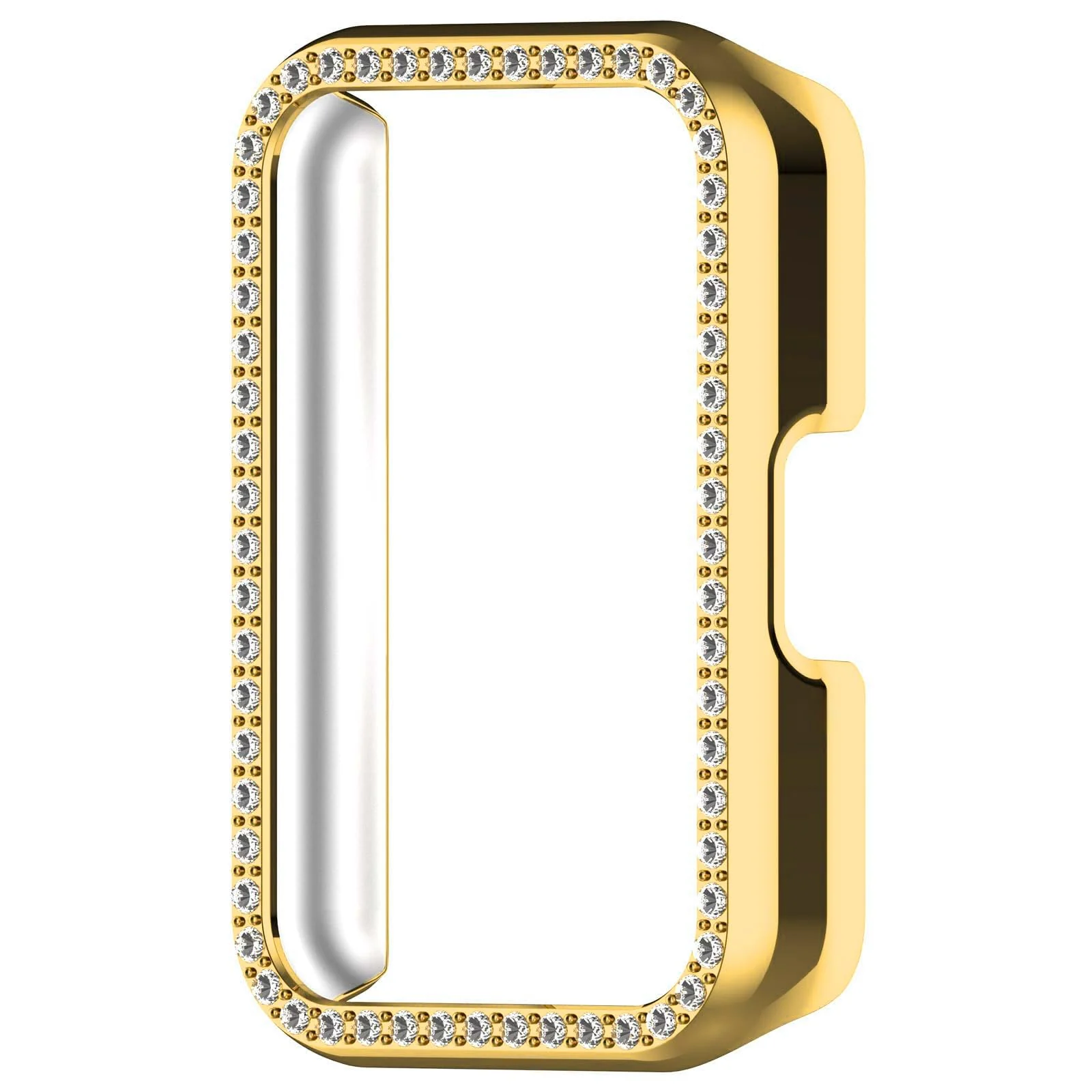 DL3 Mobilak Compatible with Huawei Watch Fit Case Replacement Bling Crystal Protector Case Cover Frame Plating Metal Color PC Shockproof Case Guard Thin Bumper Shell for Huawei Watch Fit - Gold