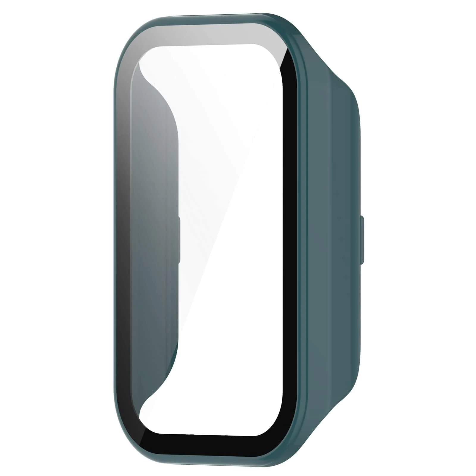 DL3 Mobilak Case Compatible with Xiaomi Redmi Band 2/ Xiaomi Smart Band 8 Active, Full Coverage Slim Hard PC Case Protective Bumper Built-in Tempered Glass Screen Protector Shell - Green
