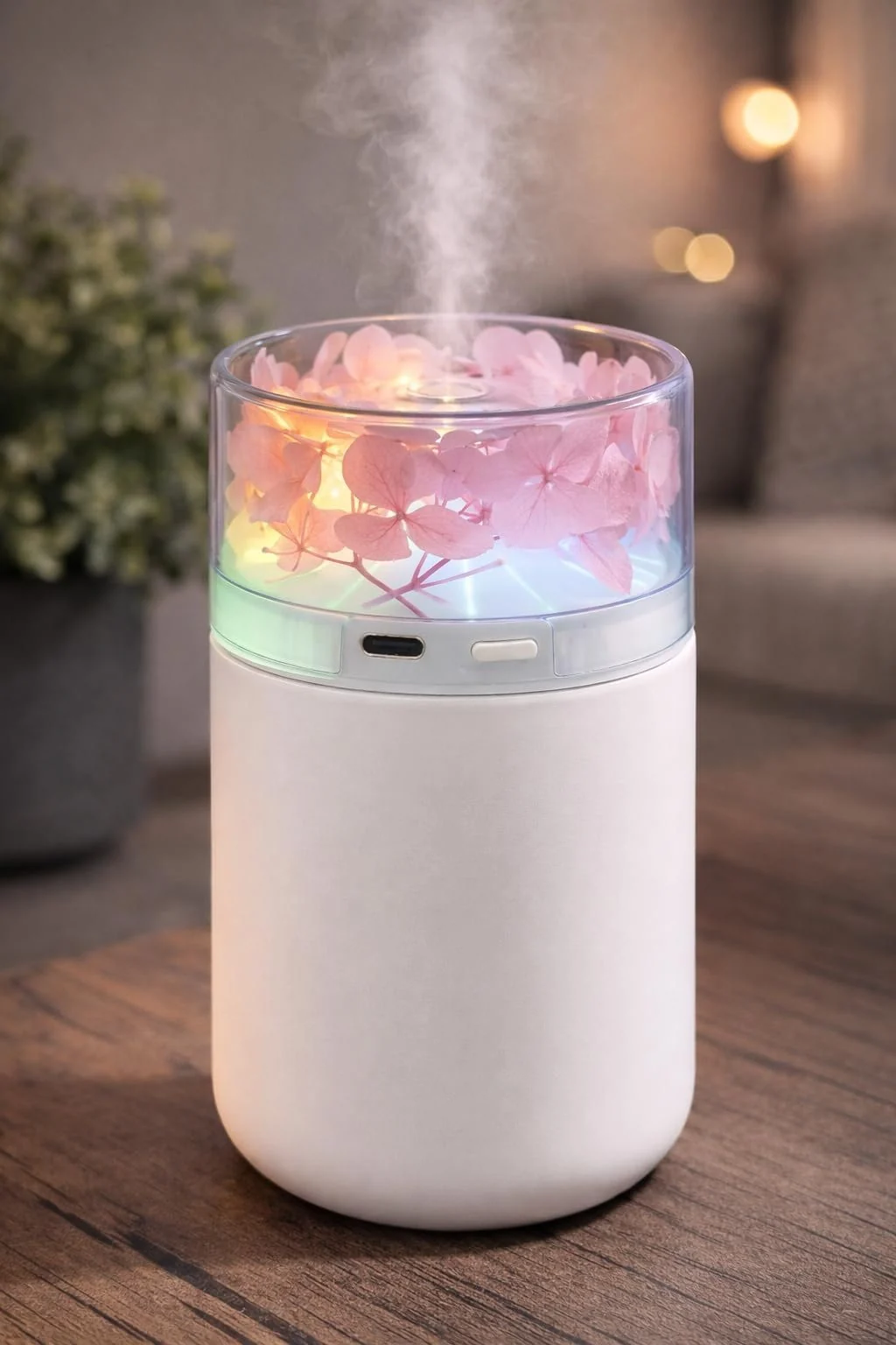 MOBIGON 180 ml USB Humidifier with Night Light, Style-1