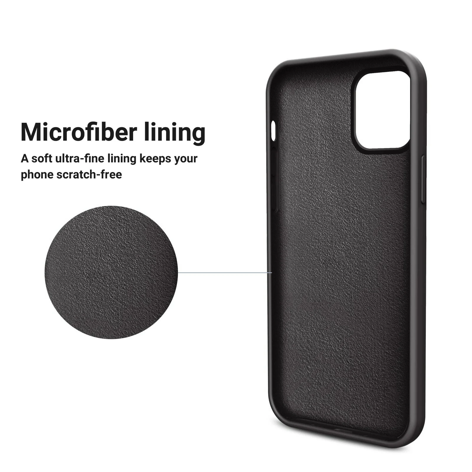 DL3 Mobilak Liquid Silicone Protective Case for iPhone 13 Pro (6.1 Inch) with Camera Protection and Microfiber Lining - Gray 3
