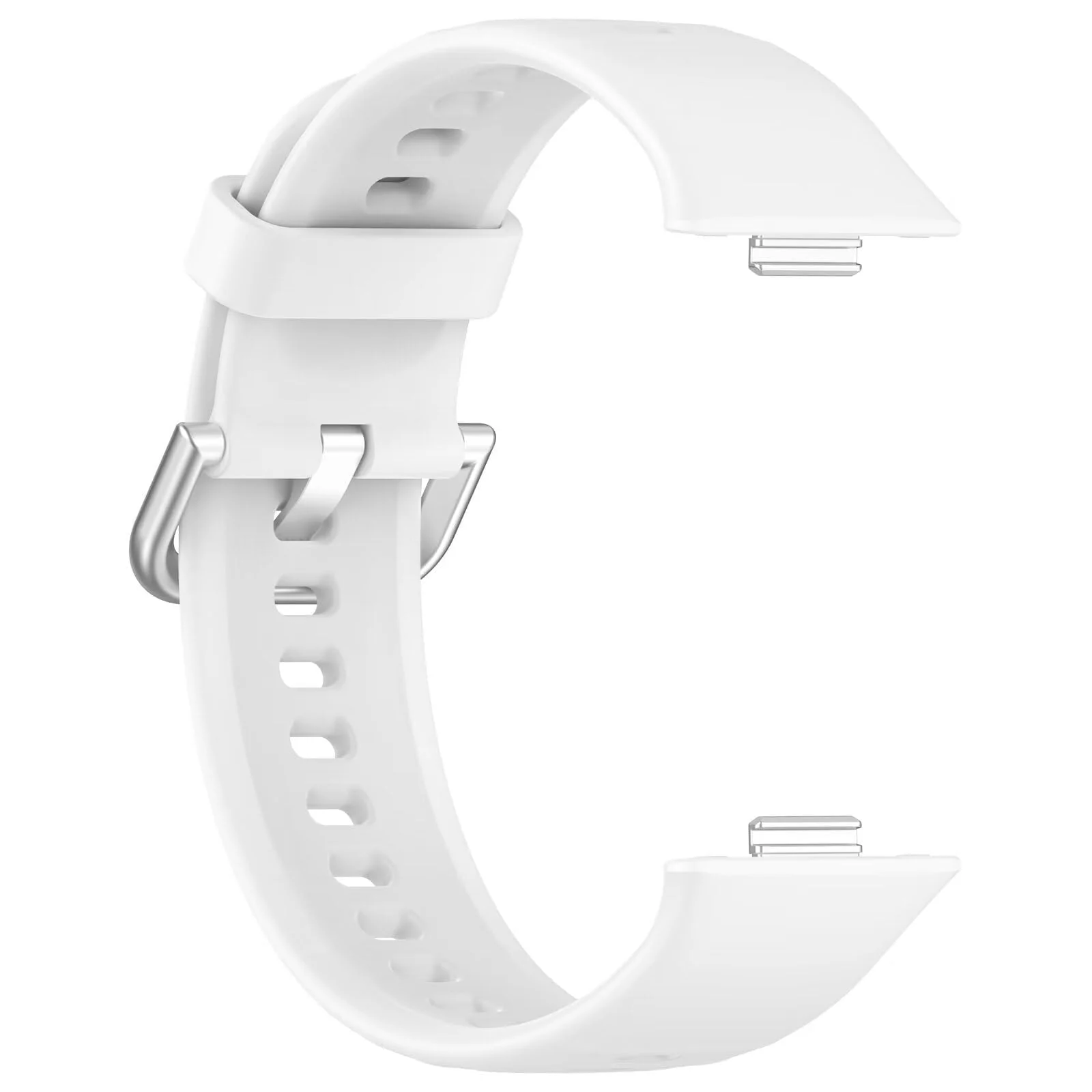 DL3 Mobilak Silicone Bracelet for Huawei Watch Fit 3/Watch Fit 4 Pro/Fit 4 Strap, Soft Silicone Sport Replacement Strap for Women/Men, Adjustable Waterproof Sports Band - C-white
