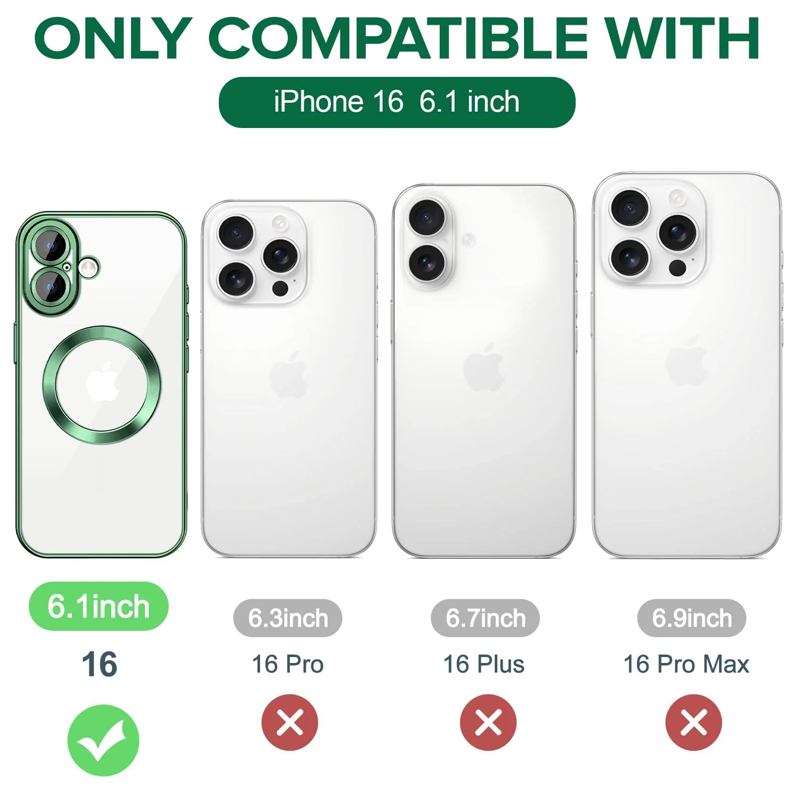 DL3 Mobilak Plated-Edge TPU Protective Case with Camera Protection for iPhone 16 - Green