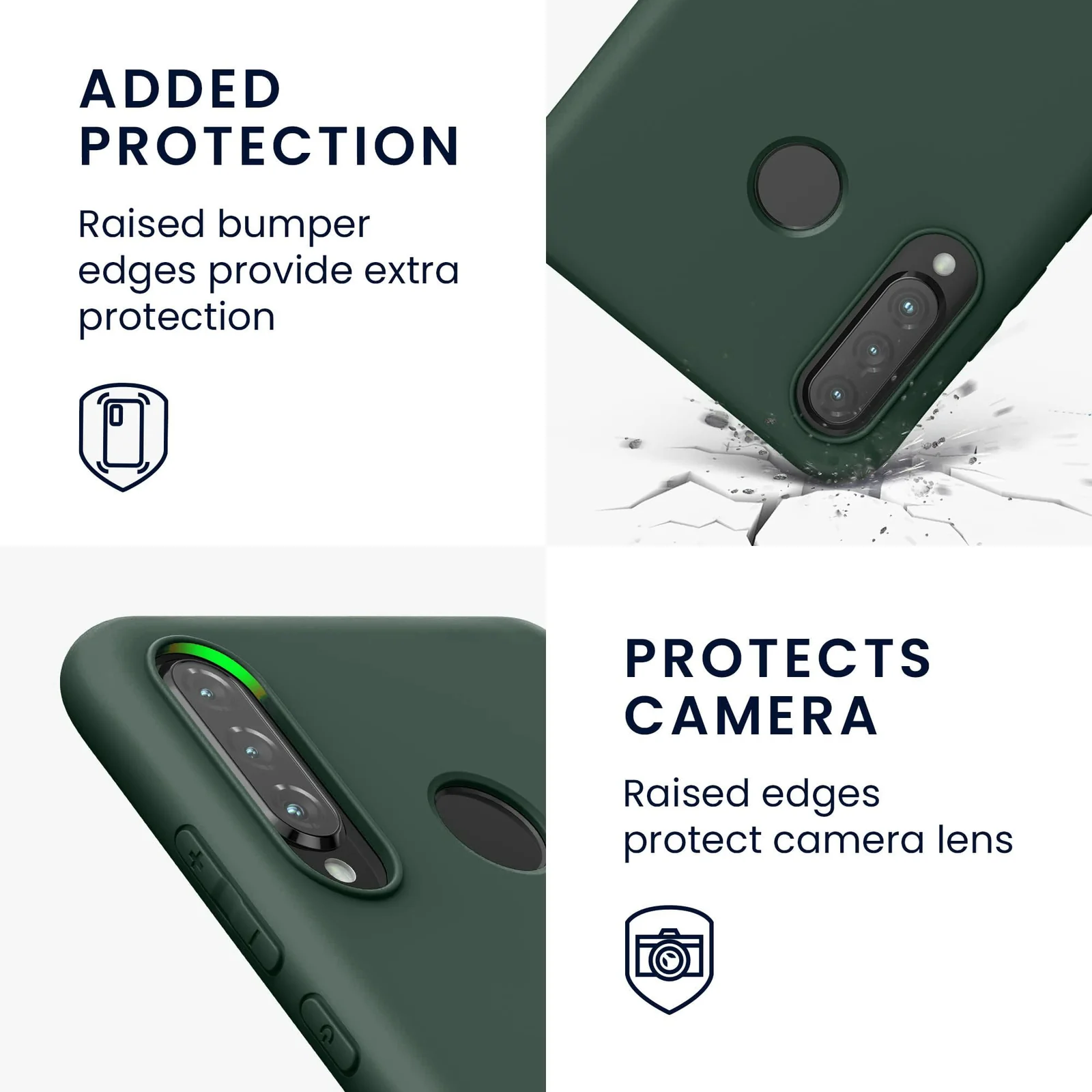 DL3 Mobilak Soft Silicone Protective Case for Huawei Y9S / Honor 9X Pro / P Smart Pro 2019 with Microfiber Lining and Shockproof Design - Green
