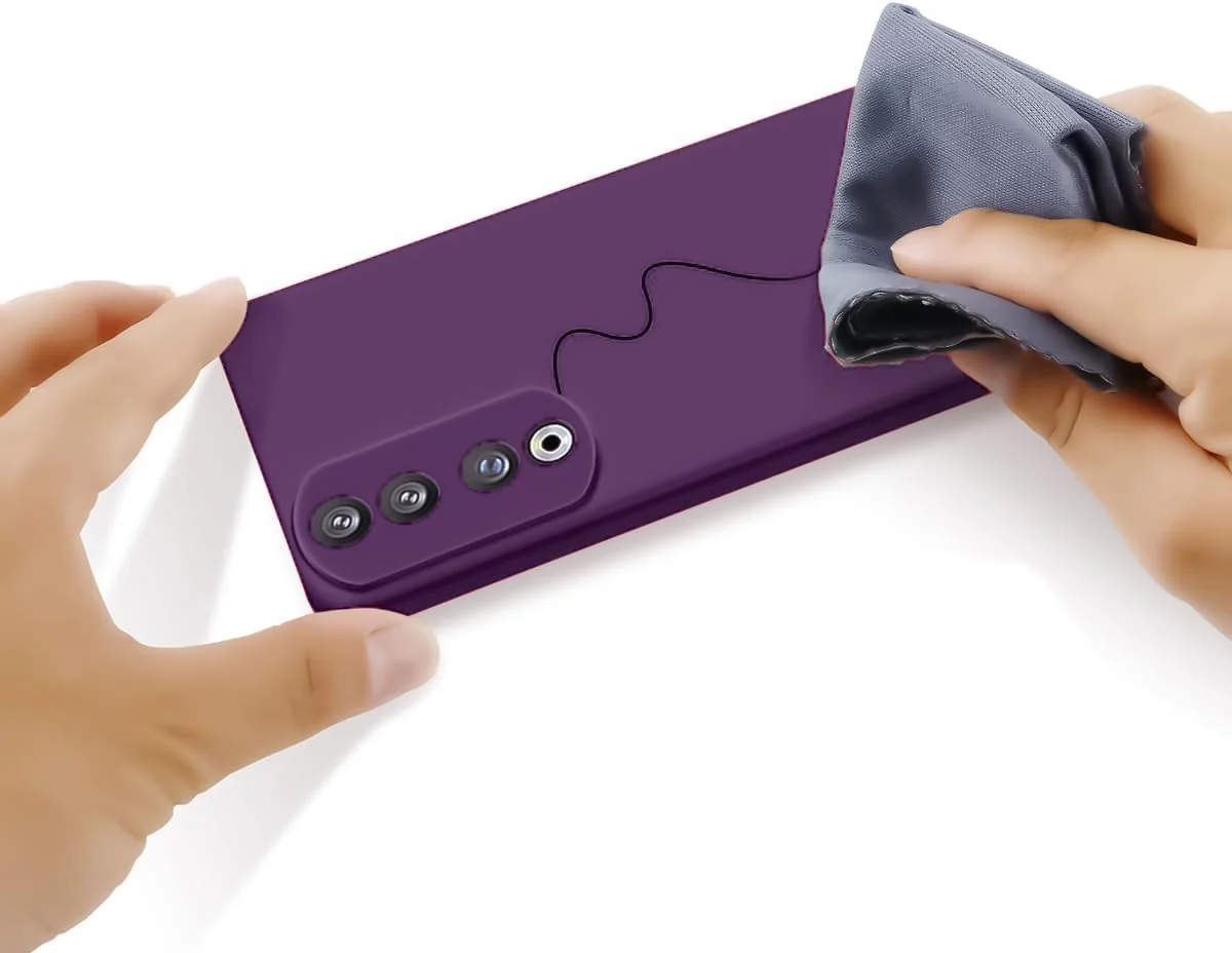 DL3 Mobilak Honor 90 Case, Soft Flexible Silicone Gel Rubber Bumper Cover, Full Body Shockproof Protective Phone Case - Violet