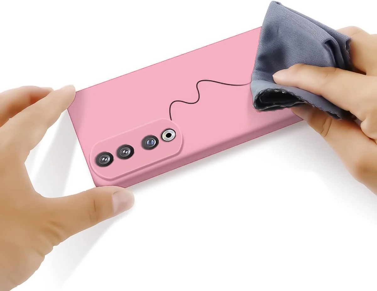DL3 Mobilak Honor 90 Case, Soft Flexible Silicone Gel Rubber Bumper Cover, Full Body Shockproof Protective Phone Case - Pink