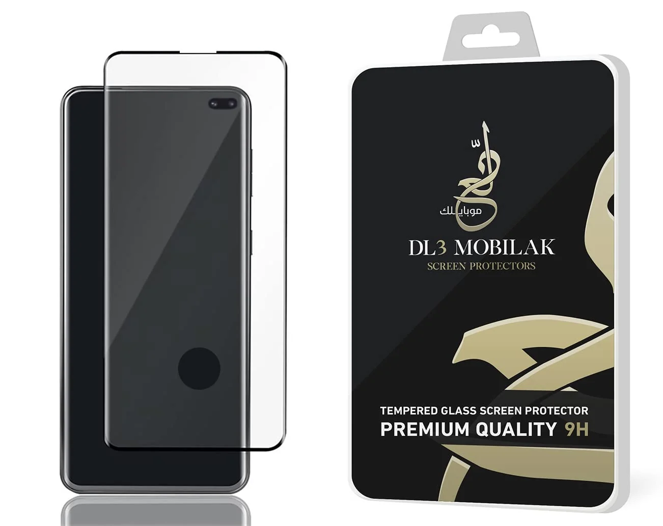 DL3 Mobilak Full Curved 5D Glass Screen Protector Full Glue For Samsung Galaxy S10 5G - Black