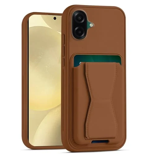 DL3 Mobilak Leather Wallet Case with Card Slot for Samsung Galaxy A07 4G with Camera Protection and Shockproof Design - Brown