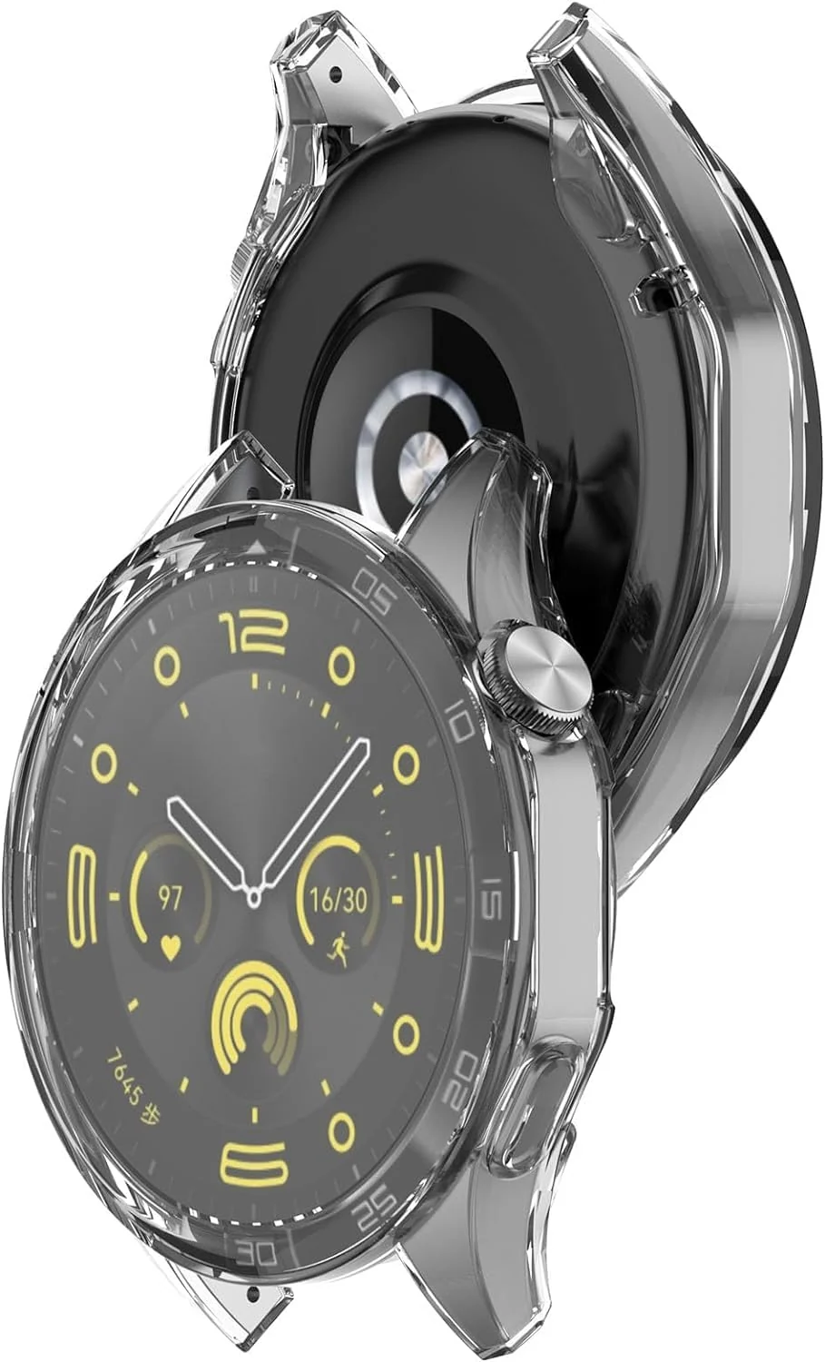 DL3 Mobilak Case Compatible with Huawei Watch GT4 46MM Case All-Around Screen Protector Watch Soft TPU Shockproof Cover Slim Guard Thin Bumper Shell Protector - Clear