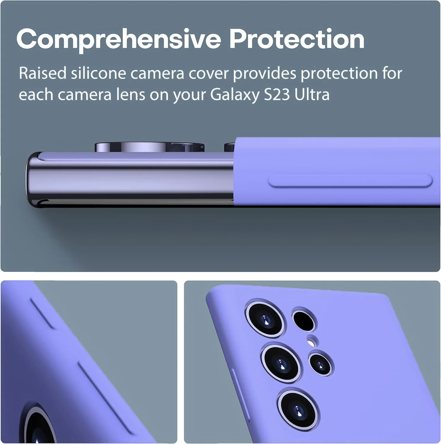 DL3 Mobilak Soft Silicone Protective Case for Samsung Galaxy S22 Ultra 5G with Microfiber Lining and Shockproof Design - Baby Blue