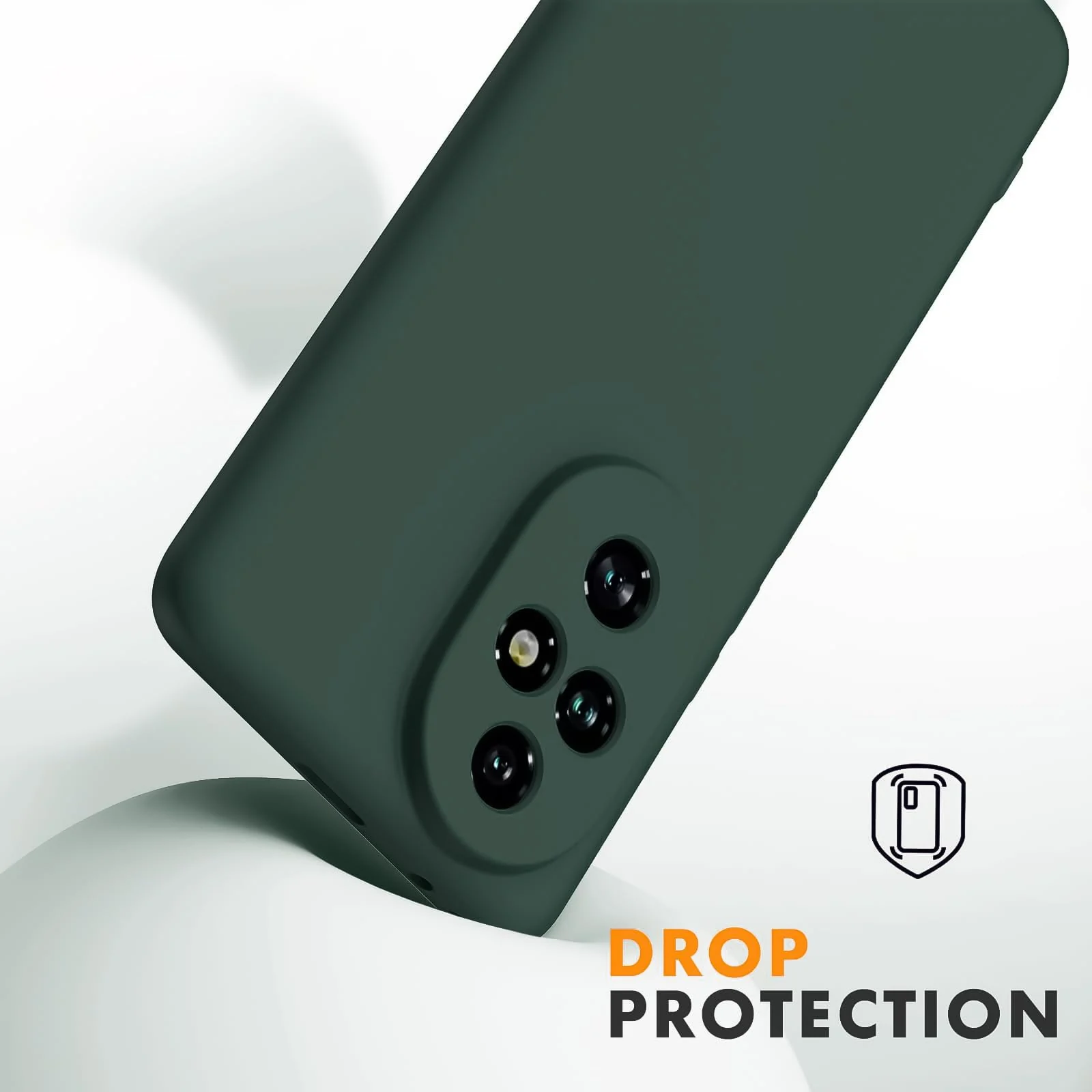 DL3 Mobilak Liquid Silicone Case for Honor 200 5G, Not compatible with MagSafe, Supports wireless charging, Camera protection - Green