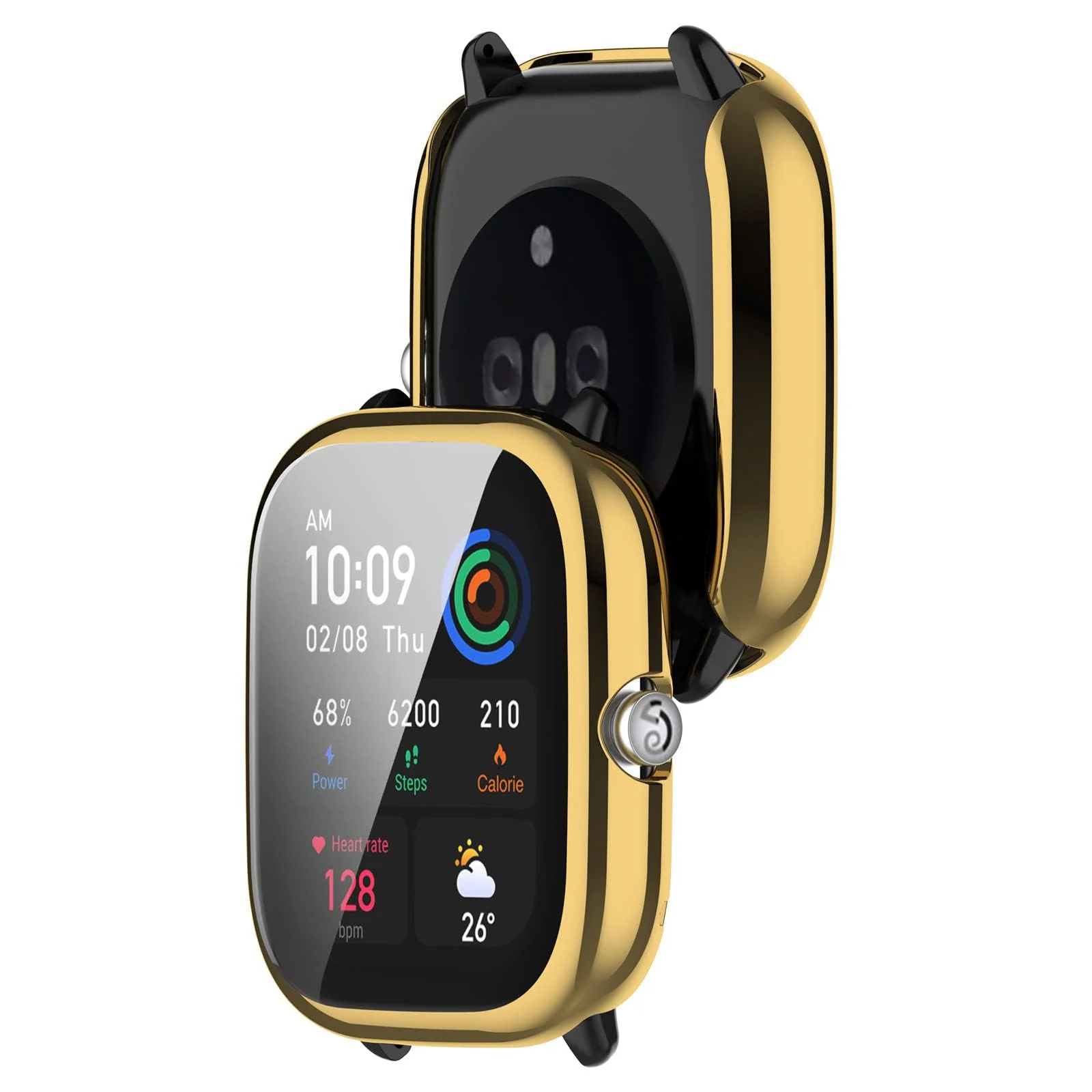 DL3 Mobilak Case Compatible with Amazfit GTS 4 Mini (Not for GTS4) Case All-Around Screen Protector Watch Soft TPU Shockproof Cover Slim Guard Thin Bumper Shell Protector - Gold