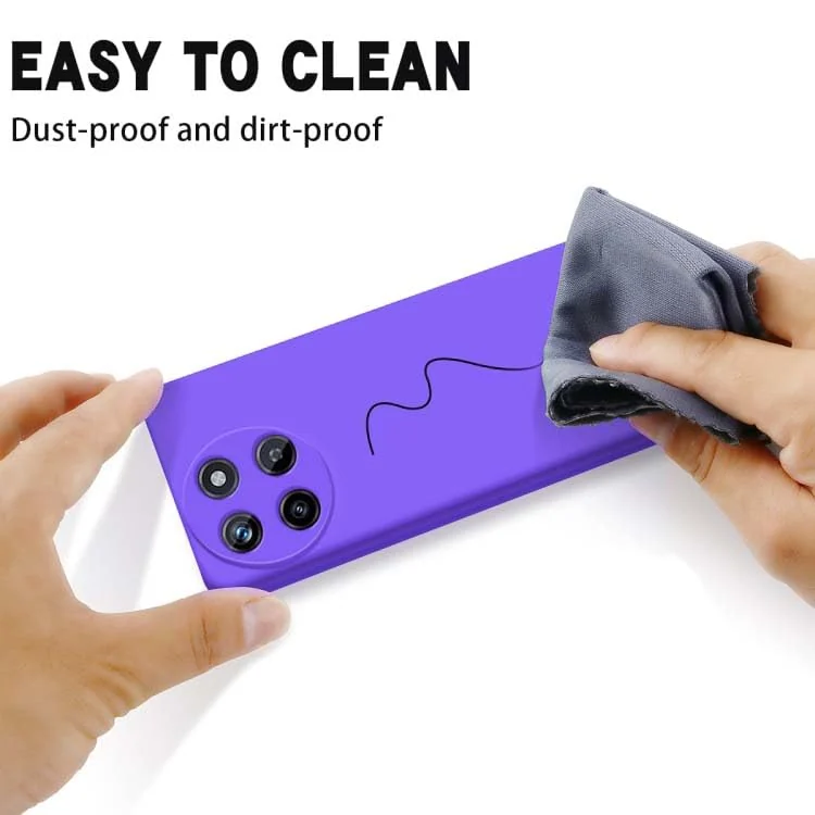 DL3 Mobilak Liquid Silicone Protective Case for realme 11 4G with Microfiber Lining and Shockproof Design - Purple