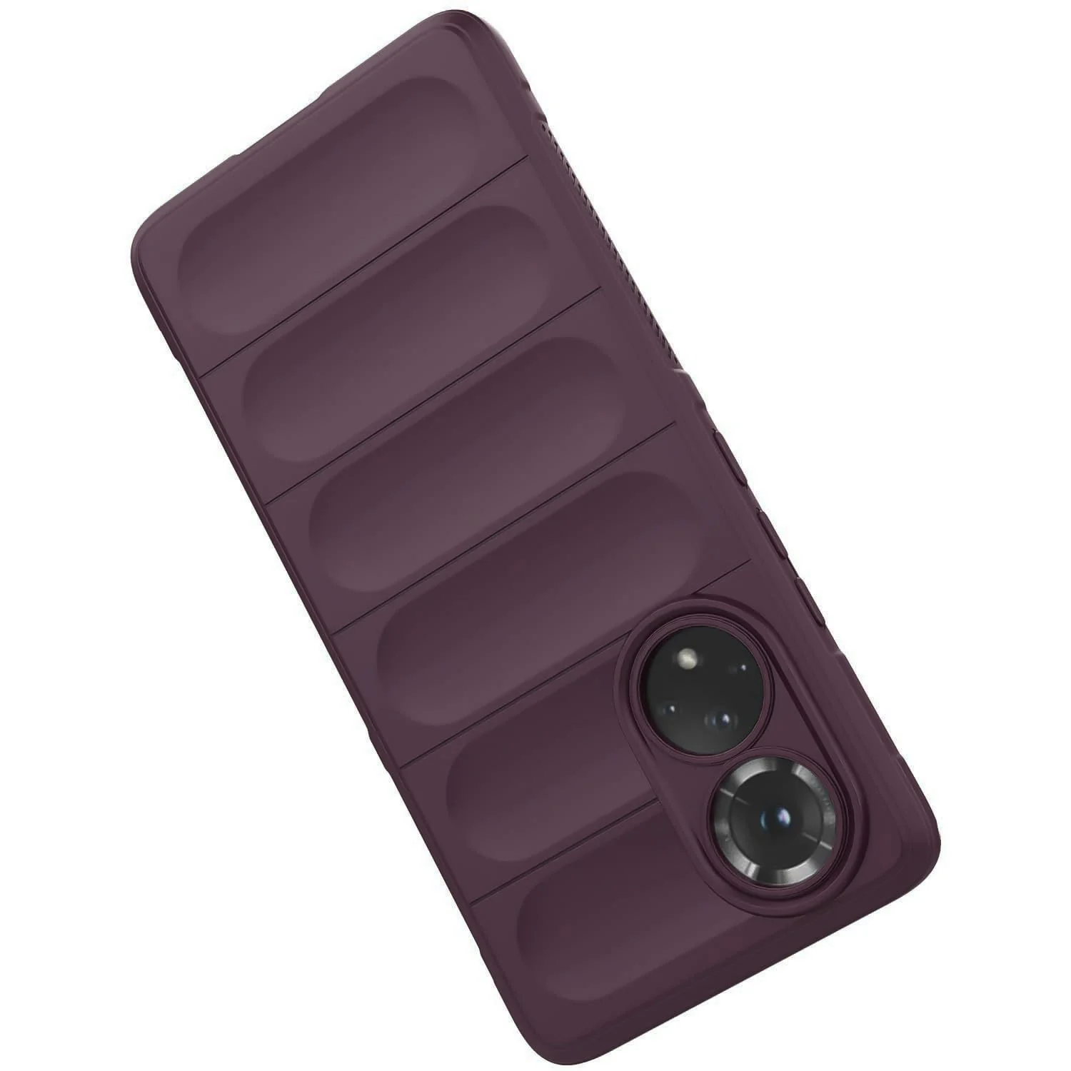 DL3 Mobilak Flexible Silicone and TPU Protective Case with Camera Protection for Honor 50 / Huawei Nova 9 - Wine Red