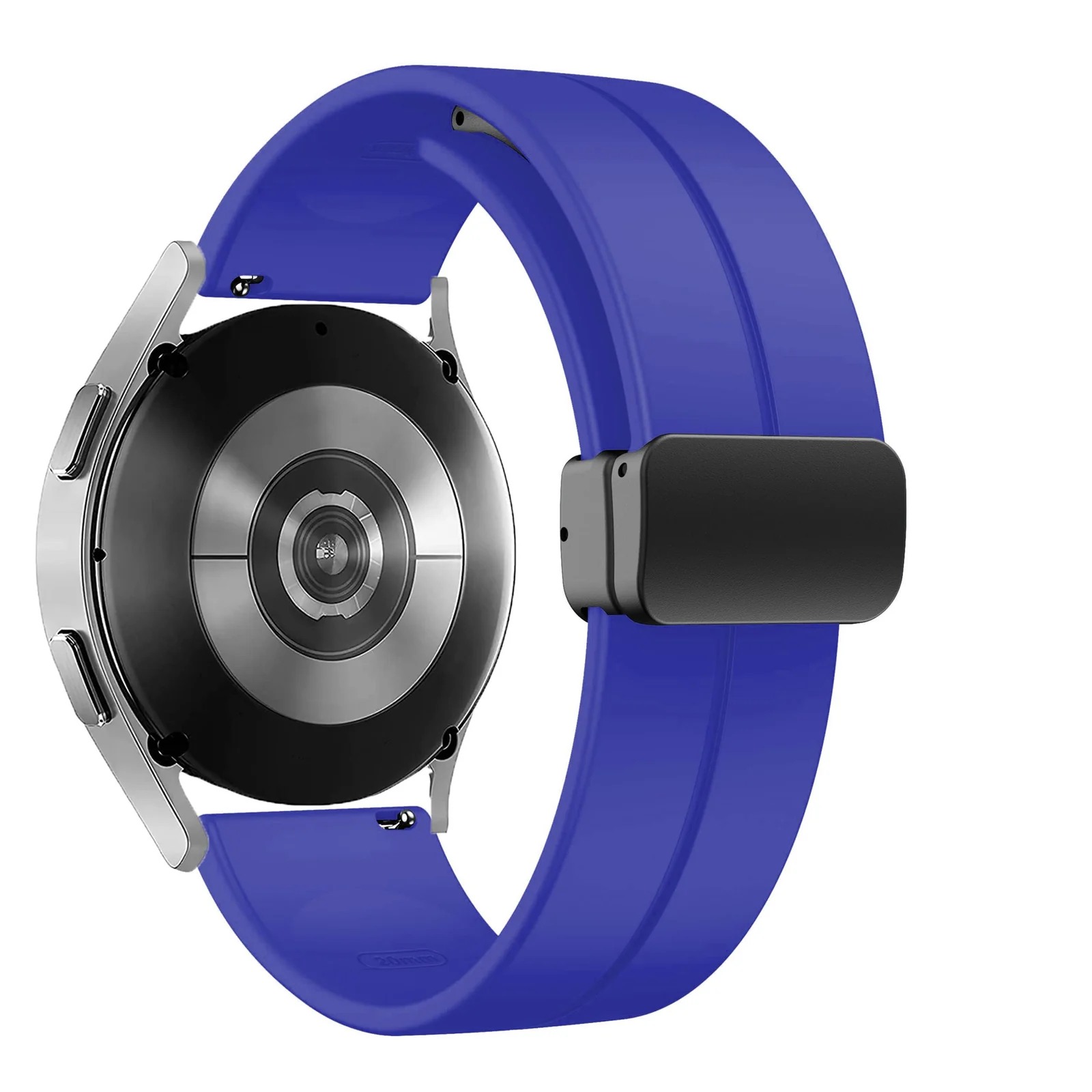DL3 Mobilak Strap Silicone Magnetic Buckle 20MM For Samsung Gear Sport/Watch 6/5/4/5 Pro 45mm/S2 classic/active 2 40mm 44mm/Amazfit GTS 2/2e/GTS 3/3 Pro/GTS 4/GTS 2 Mini/3 Mini/4 Mini/Bip 3/Bip 3 Pro - Blue