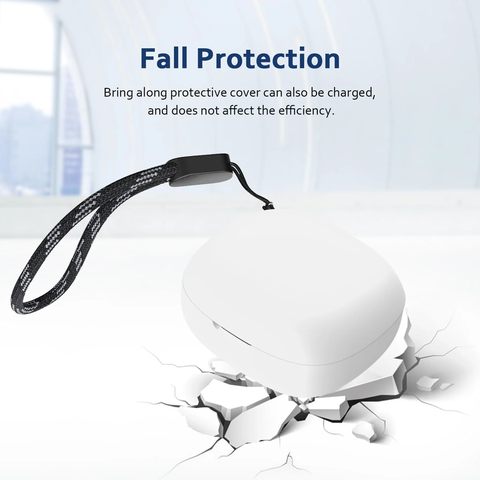 DL3 Mobilak Silicone Cover Case Compatible with Anker Soundcore R50i, Anker Soundcore P20i Portable Protective Case Cover With Keychain - White