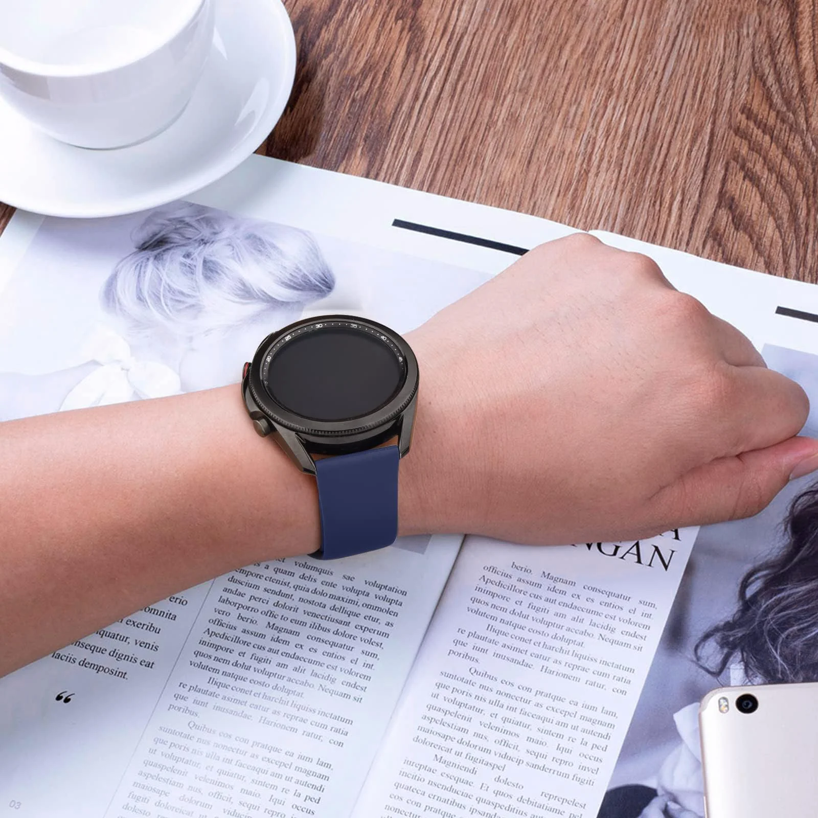 DL3 Mobilak Straps Compatible with Xiaomi Redmi Watch 5 Active/Redmi Watch 5 Lite Bracelets for Men Women, 22mm Soft Silicone Strap, Waterproof Adjustable Band Sports Replacement - Dark Blue