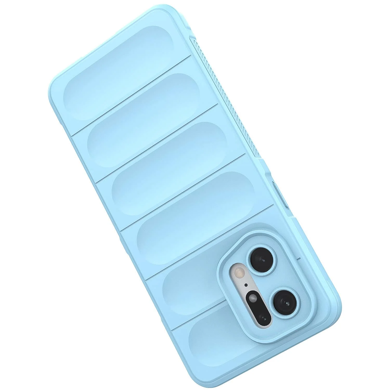 DL3 Mobilak Soft Silicone Protective Case for OPPO Find X5 with Camera Protection and Shockproof Design - Baby Blue