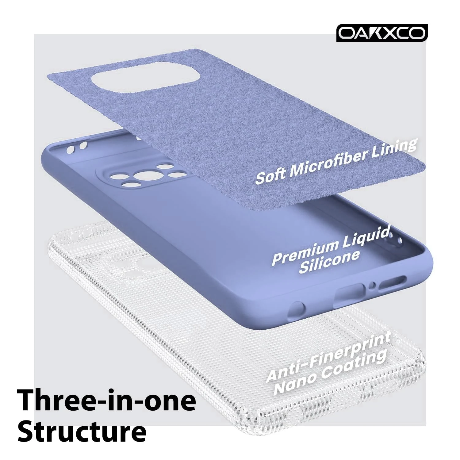 DL3 Mobilak Liquid Silicone Protective Case with Soft Microfiber Lining with Full Camera Protection for Xiaomi Poco X3 Pro / Poco X3 NFC / Poco X3 - Baby Blue