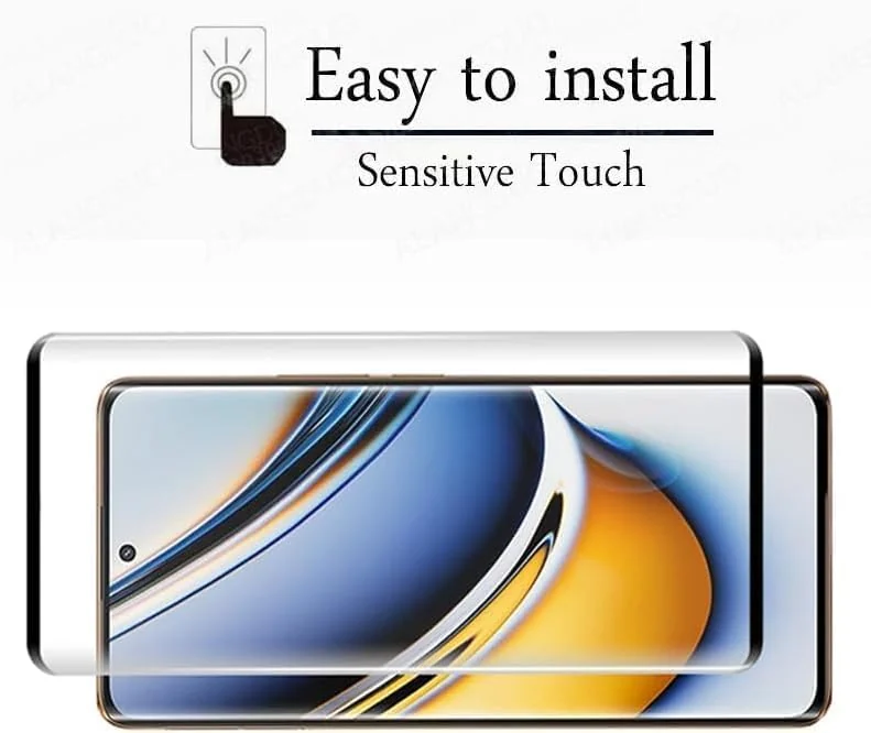 DL3 Mobilak Full Curved 5D Glass Screen Protector Full Glue For realme 11 Pro plus - Black