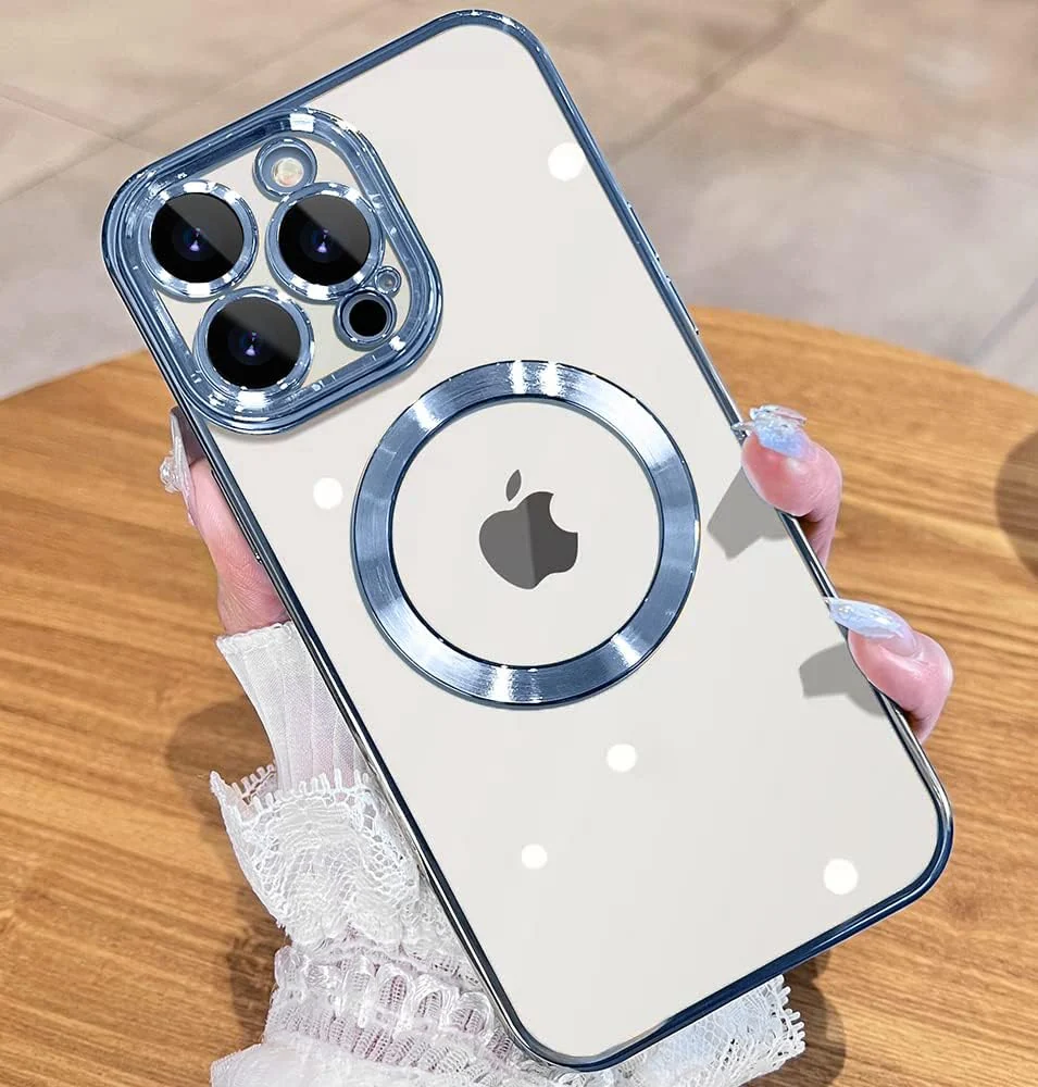 DL3 Mobilak Plated-Edge TPU Protective Case with Camera Protection for iPhone 13 Pro Max - Sierra Blue