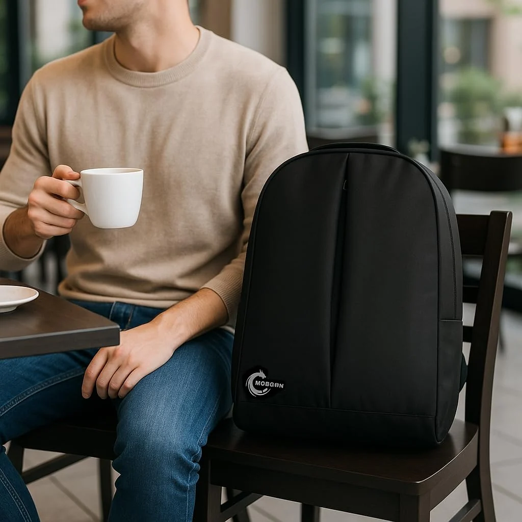 Mobigon Slim Laptop Backpack, 15.6 Inch Travel Laptop Bag Rucksack with USB Charging Port, Water-Resistant Bag Daypack for Work College Computer Men Women Backpack For MacBooks, Surface - Black