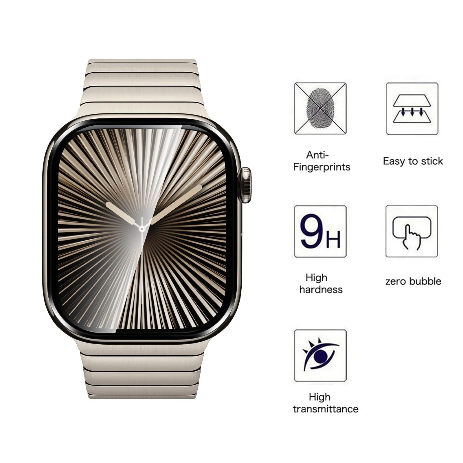 DL3 Mobilak Screen Protector For for Apple Watch Series 10 42mm, 3D Curved Soft Edge Protective Film [Anti-Scratch] [Bubble Free] [Ultra Shatterproof] [High Sensitive] (Not Glass) - Black