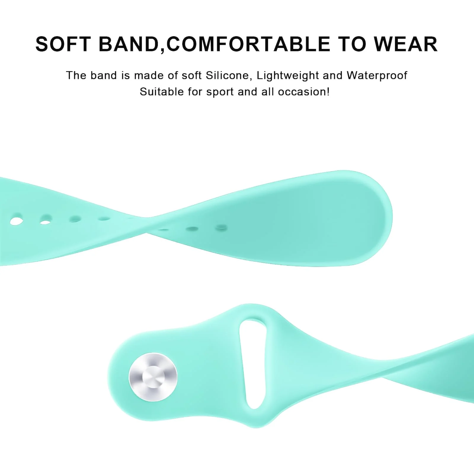 DL3 Mobilak Straps Compatible with Xiaomi Redmi Watch 5 Active/Redmi Watch 5 Lite Bracelets for Men Women, 22mm Soft Silicone Strap, Waterproof Adjustable Band Sports Replacement - Light Green