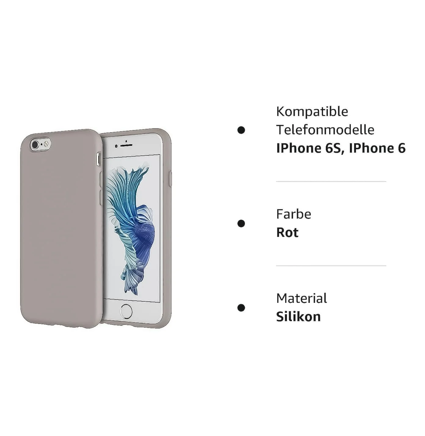 DL3 Mobilak Liquid Silicone Protective Case for iPhone 6 Plus / 6S Plus with Camera Protection and Microfiber Lining - Off White