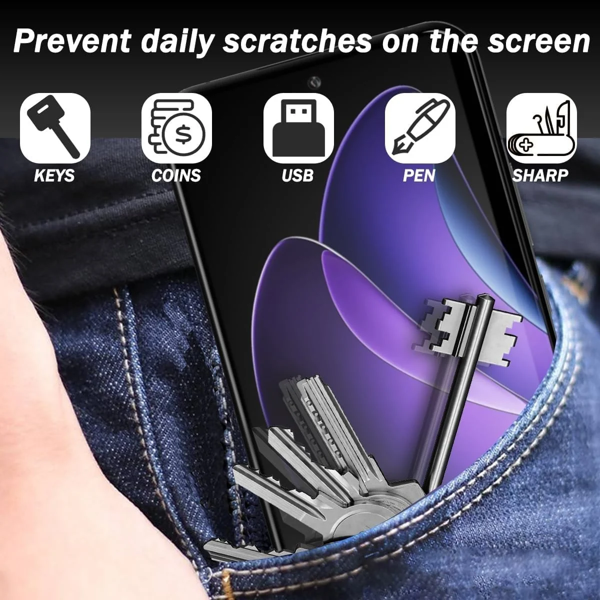 DL3 Mobilak Screen Protector for OPPO Reno 13 Pro UV Glass Fingerprint Reader Support 3D Curved Anti-Spy Tempered Glass Screen Protector - Privacy