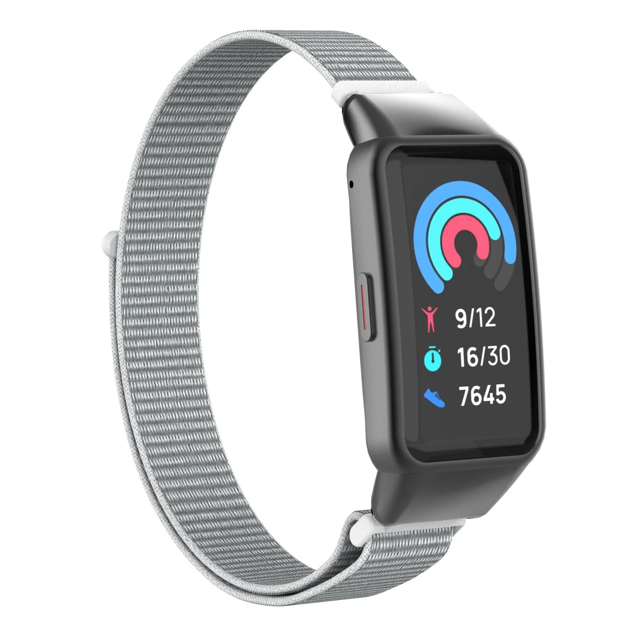 DL3 Mobilak Nylon Band for Honor Band 6/Huawei Band 6 Pro/Huawei Band 6, Nylon Watch Strap Sport Wristband Soft Replacement Watch Strap Adjusable Wrist for Women Men - Silver