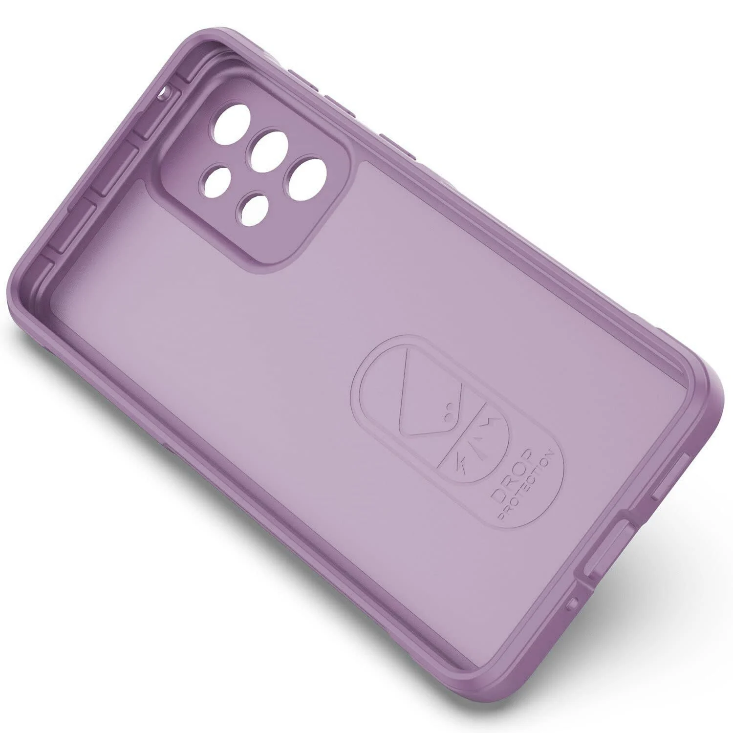 DL3 Mobilak Flexible Silicone and TPU Protective Case with Camera Protection for Samsung Galaxy A73 5G - Purple