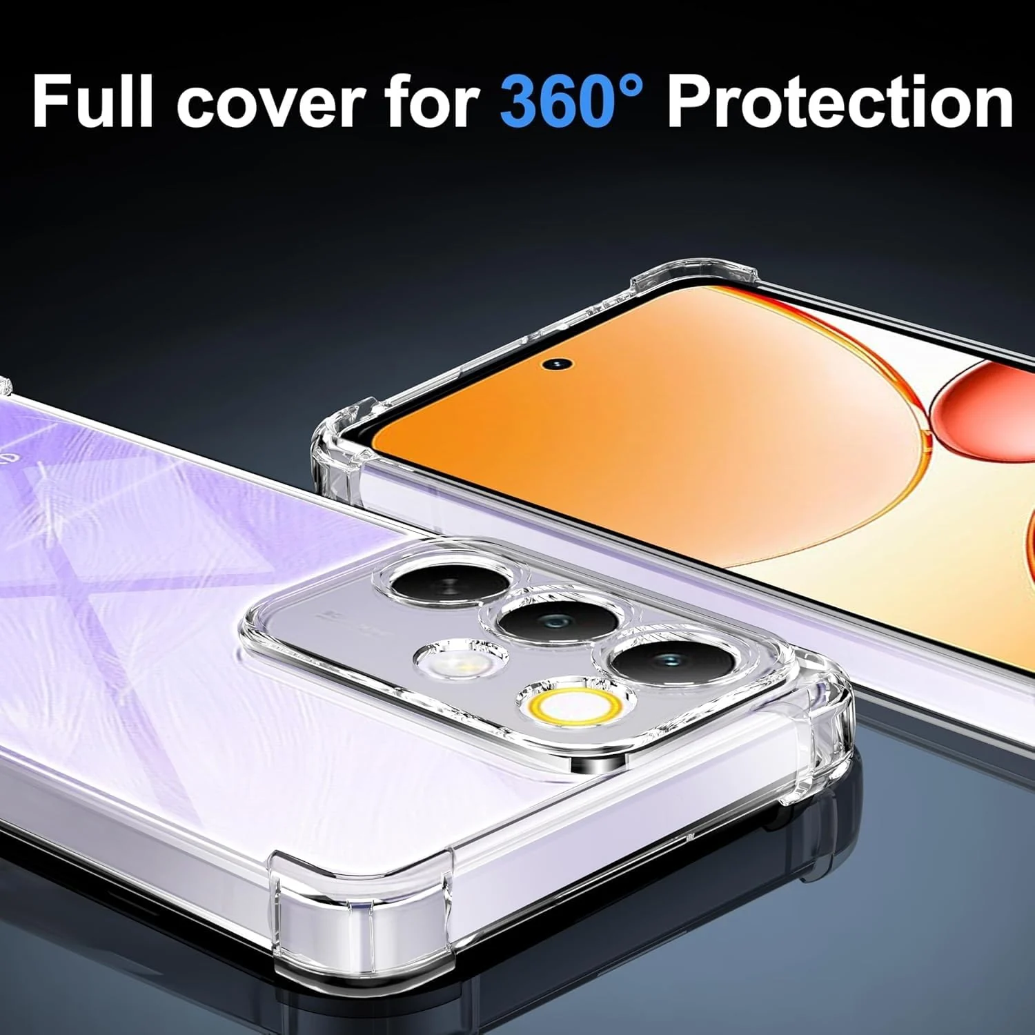 DL3 Mobilak Case Compatible with realme, Cover Silicone Transparent TPU Gorilla Anti-shock Protector Camera Shockproof Corners - Clear (realme C85) - Clear