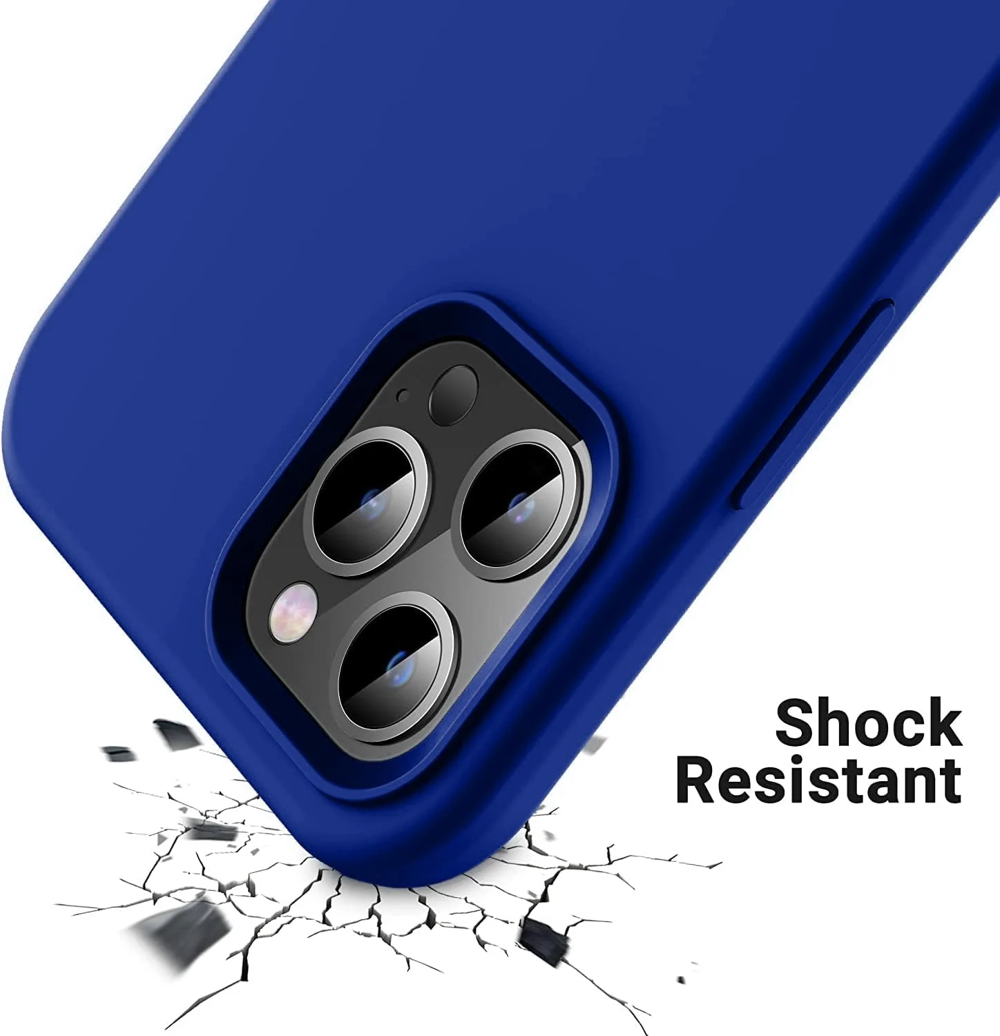 DL3 Mobilak Liquid Silicone Case for iPhone 14 Pro (6.1 Inch), Shock-absorbing protection, Scratch-resistant surface, Soft microfiber lining - Pepsi