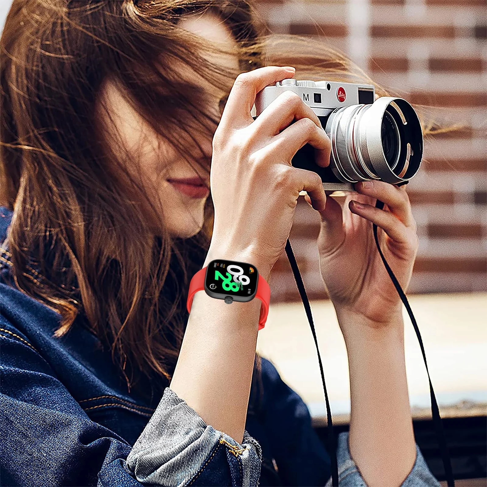 DL3 Mobilak Bracelet Compatible with Xiaomi Redmi Watch 6/5/4 / Xiaomi Smart Band 10 Pro/9 Pro/8 Pro, Soft TPU Replacement Strap Sports, Strap for Men and Women - Red