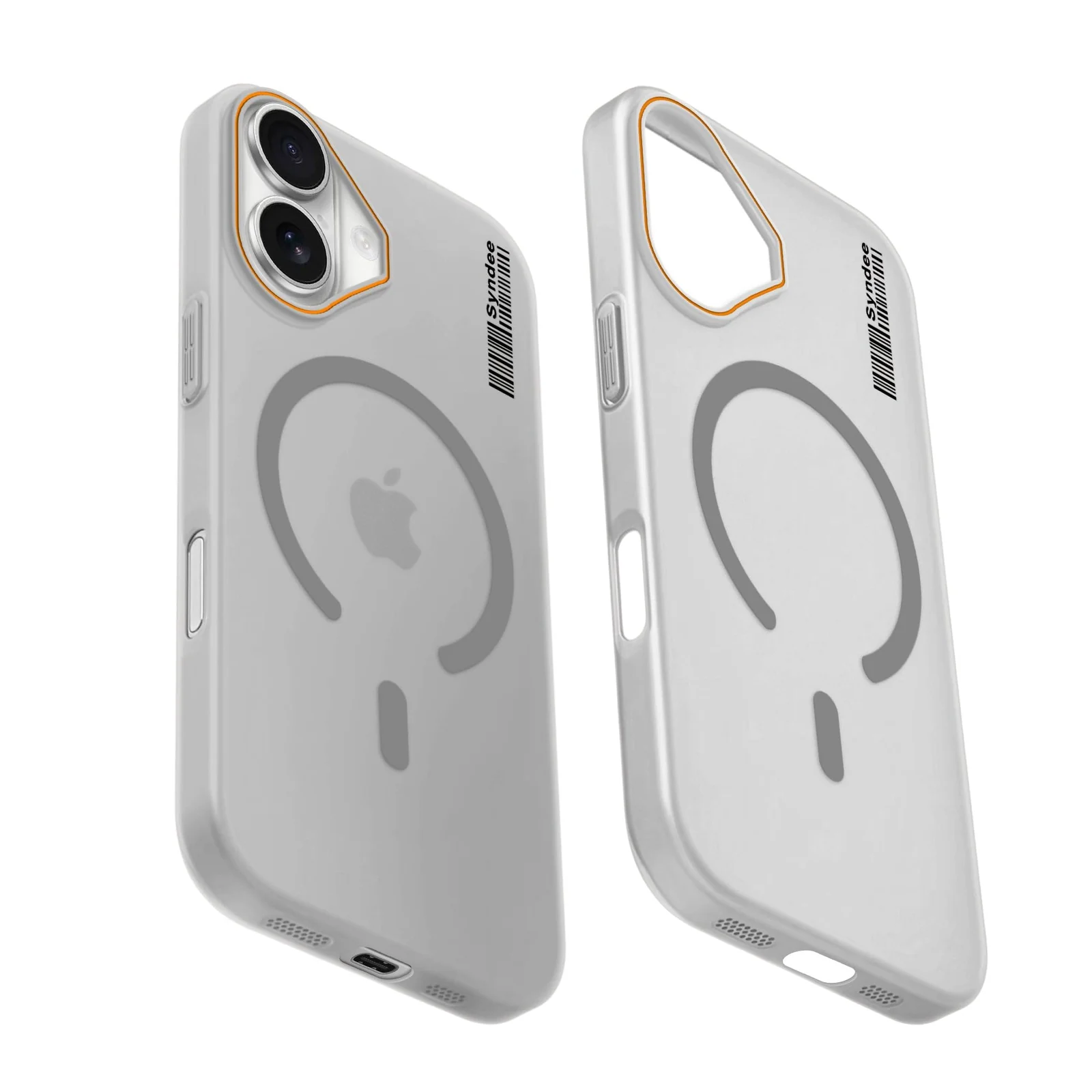 DL3 Mobilak Translucent Matte Case for iPhone 17, Compatible with MagSafe accessories, Shock-absorbing protection, Integrated ring holder - Gray