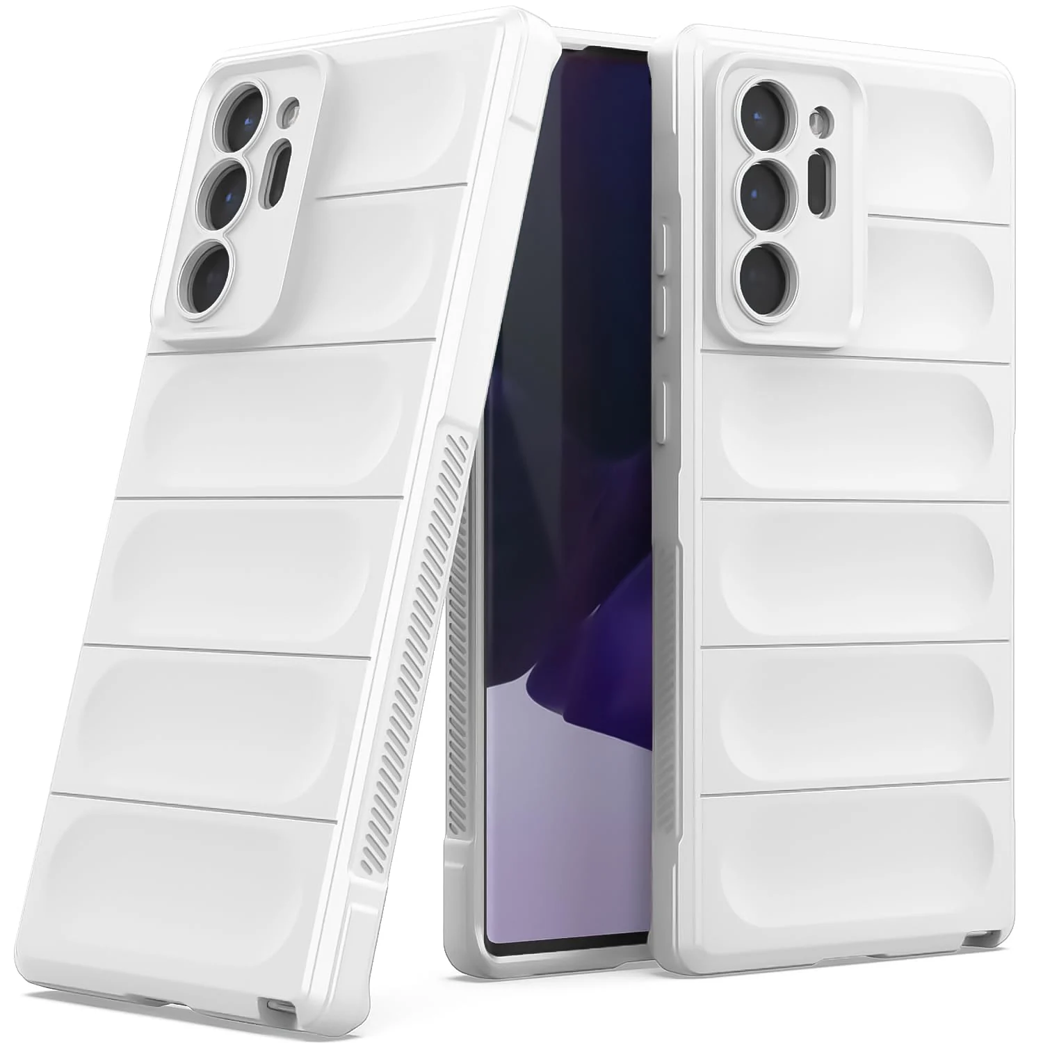 DL3 Mobilak Flexible Silicone and TPU Protective Case with Camera Protection for Samsung Galaxy Note 20 Ultra - White