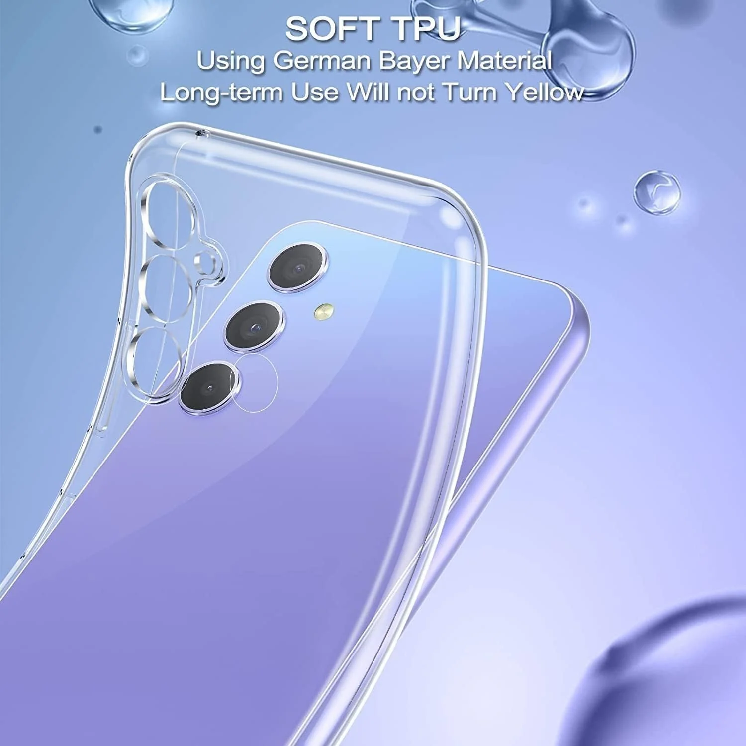DL3 Mobilak Case Compatible with Samsung Galaxy A36/ Samsung Galaxy A56 4G / 5G, Case Crystal Soft TPU Gel Case Flexible Silicone Anti-Scratch Camera Protection TPU Cover - Clear