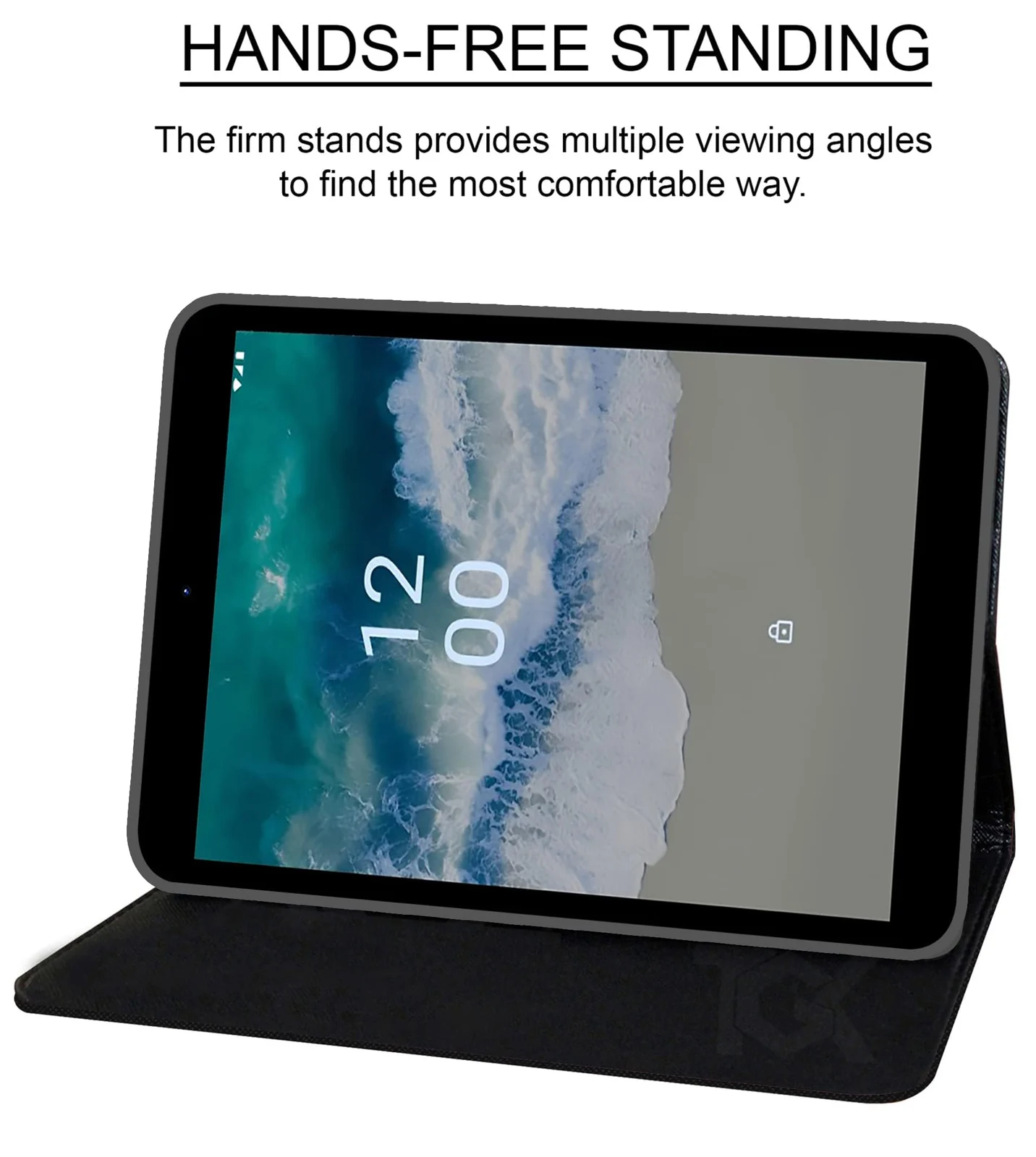 "DL3 Mobilak Leather Case for Nokia T10 Tablet 8.0 Inch, Slim Stand Cover Frame TPU Shell Lightweight Smart Cover for 8.0"" Nokia T10 2022 Release - Black"