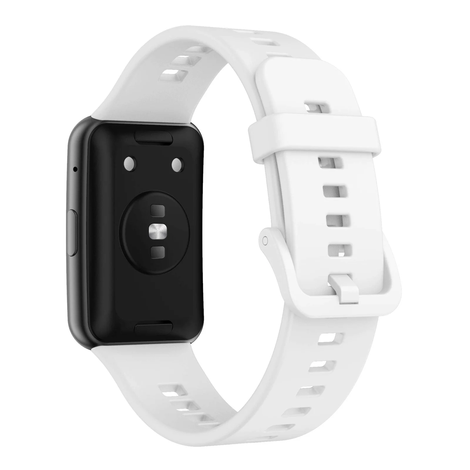 DL3 Mobilak Silicone Strap for Huawei Watch Fit, Soft Band Ultra-Light Waterproof Durable Adjustable Replacement Wristband - White
