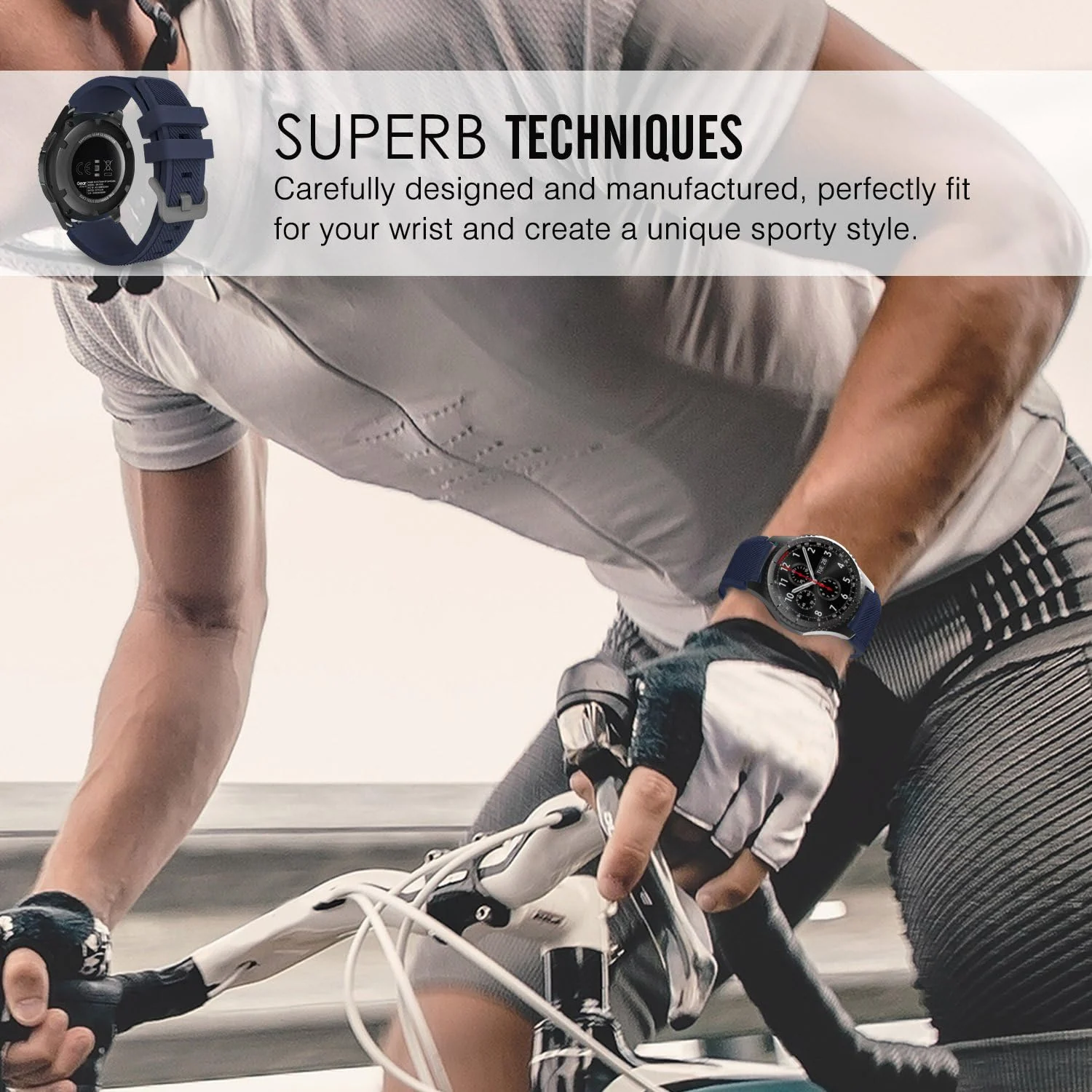 DL3 Mobilak Silicone Sport Band 22MM Xiaomi Redmi Watch 5 Active/5 Lite/Samsung Galaxy Watch 46mm/Watch 3 45mm/Gear S3/Huawei watch (GT6 GT5 GT4 GT3 GT2 GT 46MM)/GT2E/GT5 Pro/GT 6 Pro/Amazfit GTR 3/4 - A.Navy Blue
