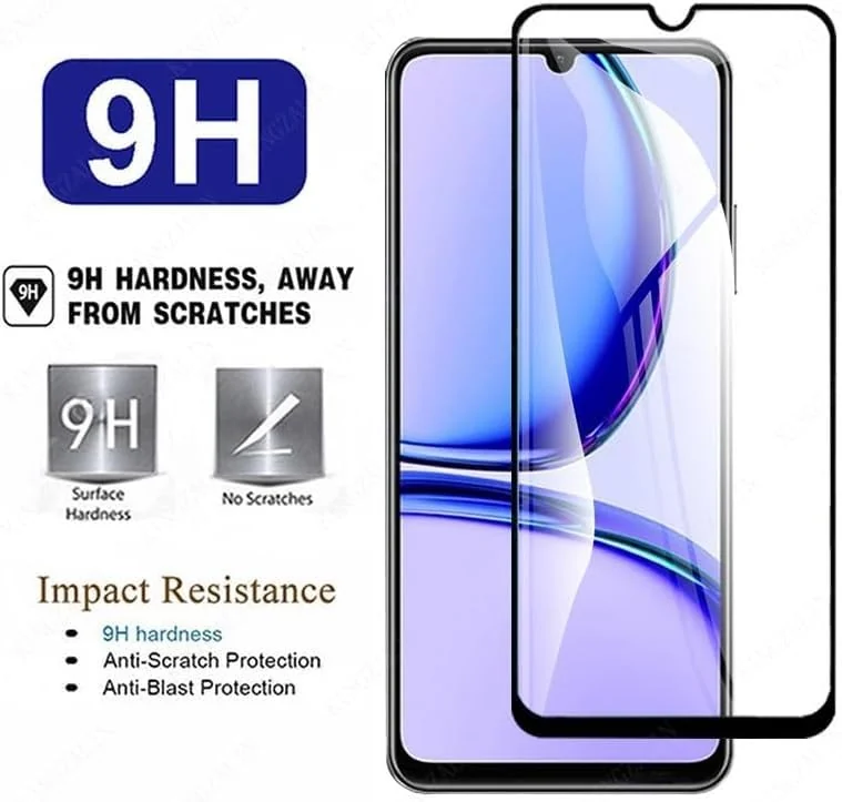 DL3 Mobilak 5D Full Glass Screen Protector For realme C53 / realme C51 Black Frame - Clear