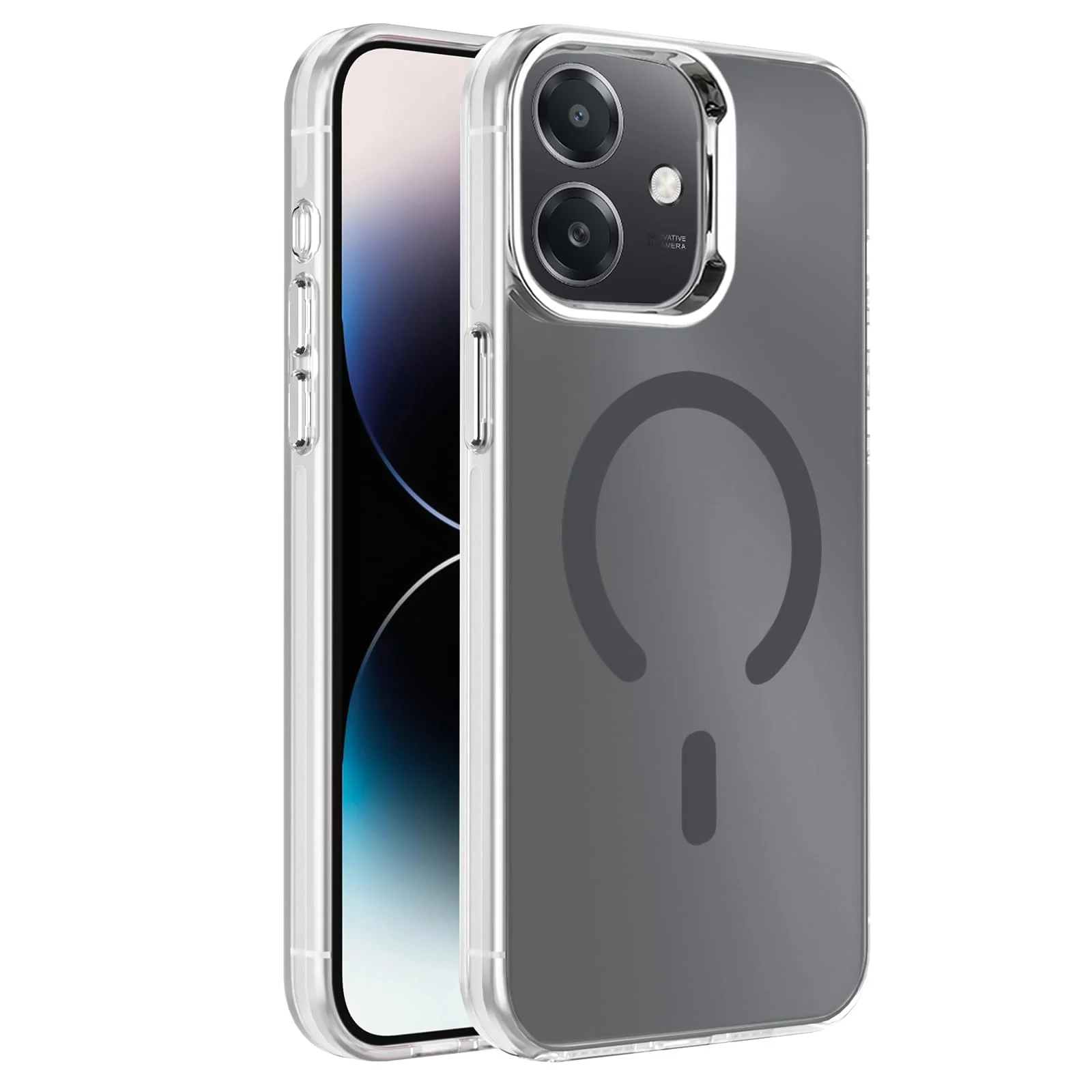 DL3 Mobilak Case for OPPO A3 / OPPO A3X Crystal Clear [Not Compatible with MagSafe] Soft TPU Gel Case Flexible Silicone Anti-Scratch Transparent TPU Cover - Gray