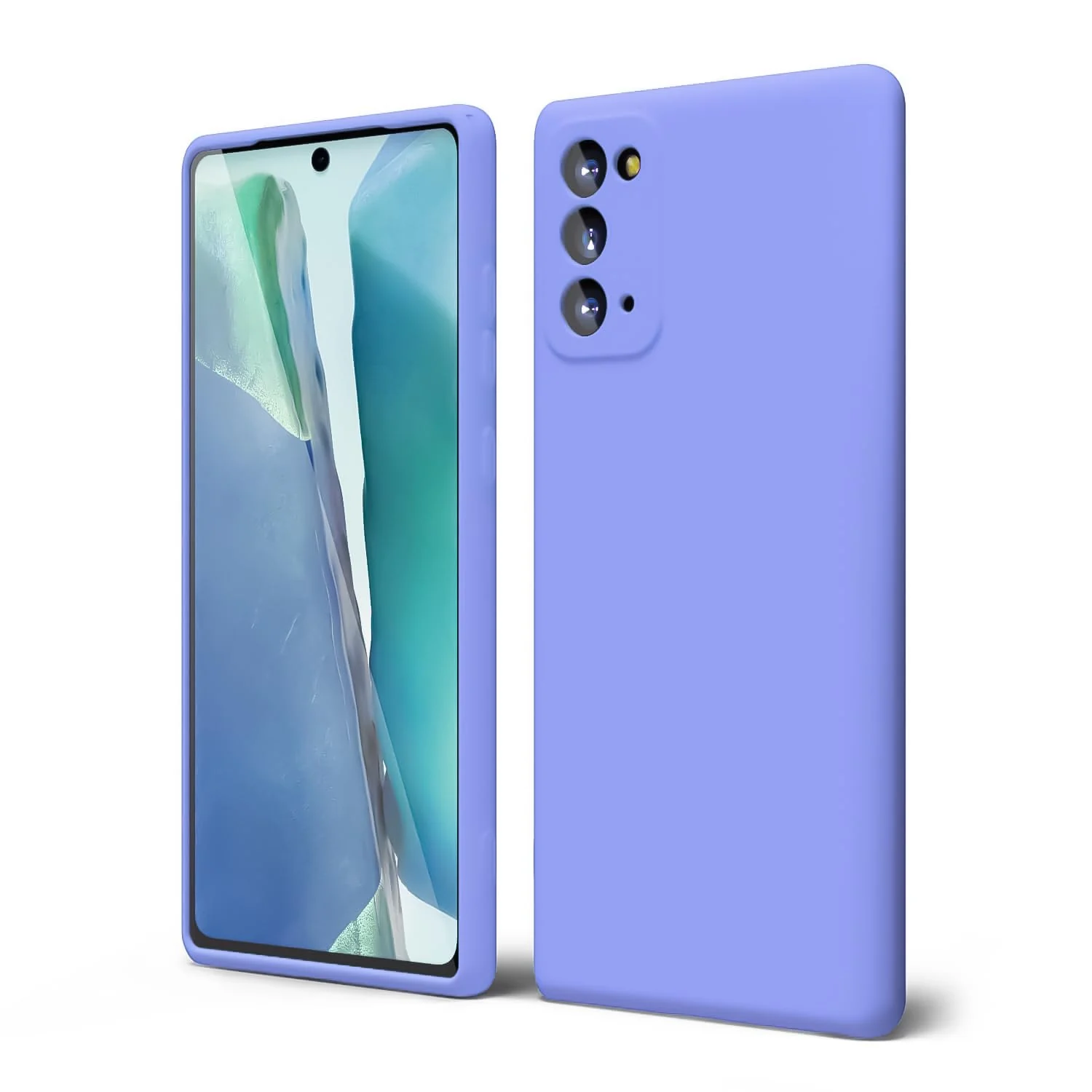 "DL3 Mobilak Liquid Silicone Case for Samsung Galaxy Note 20 5G (6.7""), Shock-absorbing protection, Scratch-resistant surface, Soft microfiber lining - Baby Blue"