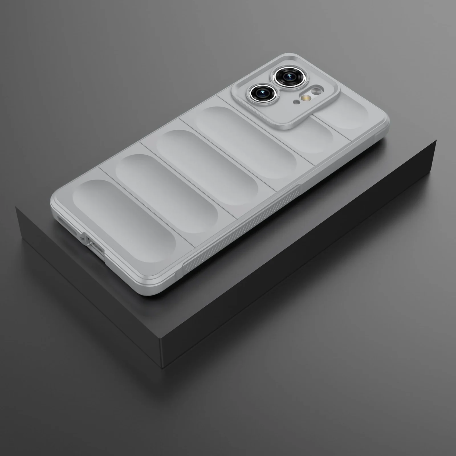 DL3 Mobilak Silicone Case for Motorola Edge 40 5G Heavy Duty Protective [Slim Fit] Shockproof Soft Flexible Protective Design Shock-Absorption TPU Cover With Camera Protection - Gray