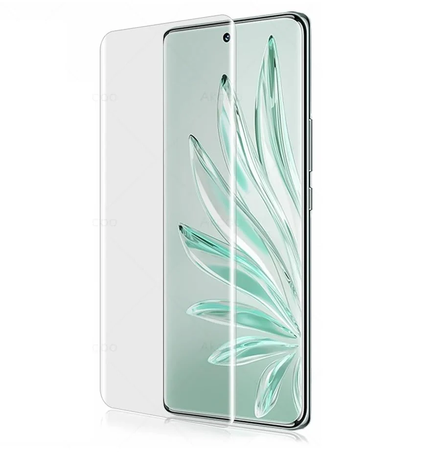 DL3 Mobilak Full Glass Screen Protector For honor 70 UV Tempered Glass Full Glue Cover Screen Protector For honor 70 Fingerprint Unlock Screen Glass Film - Clear
