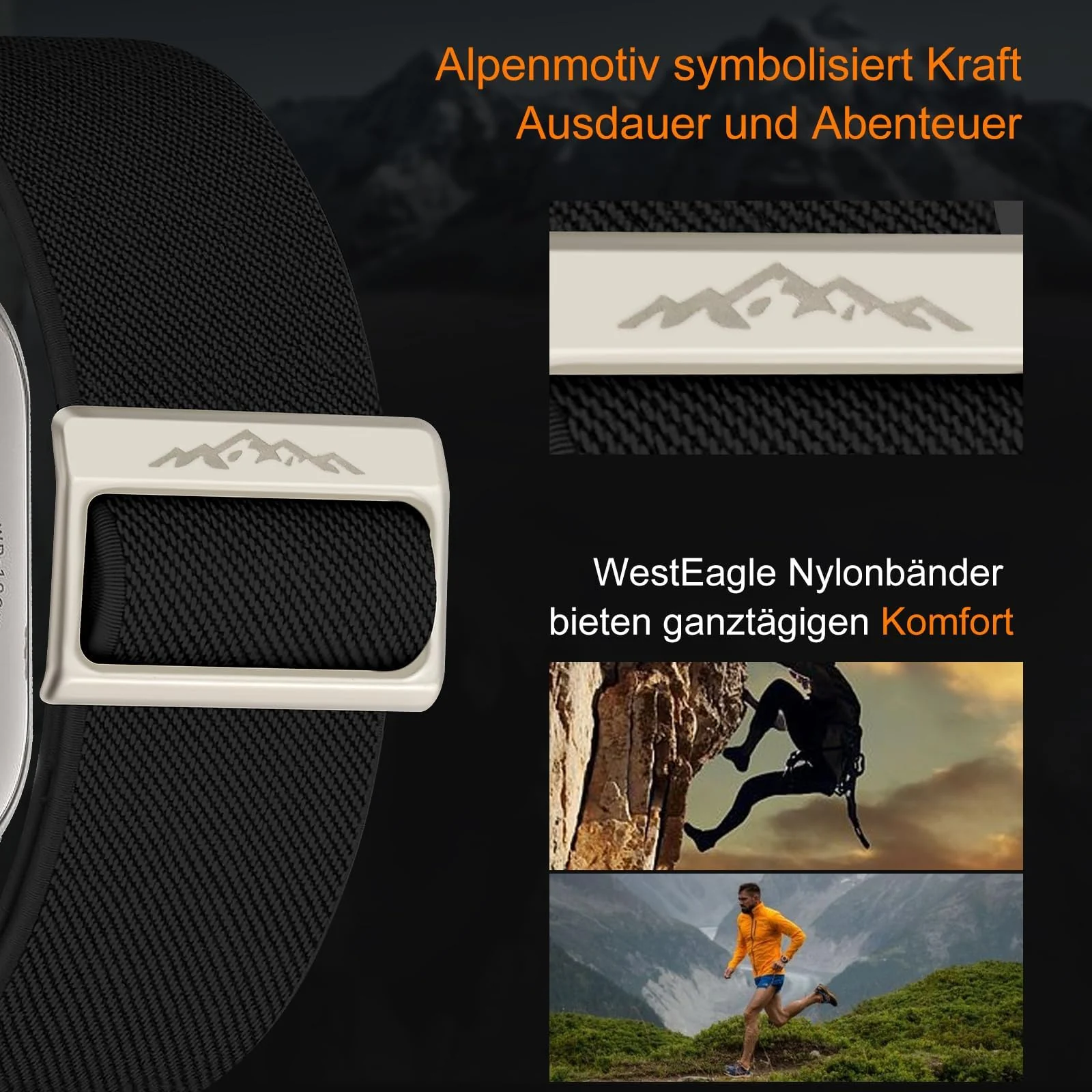 DL3 Mobilak Solo Loop Nylon Band Compatible with Apple Watch Ultra 2/Ultra Band 49mm 45mm 46mm 44mm 42mm for Men Women, Soft Fabric Braided Elastic Sport Strap for iWatch Series SE 10/9/8/7/6/5/4 - Black