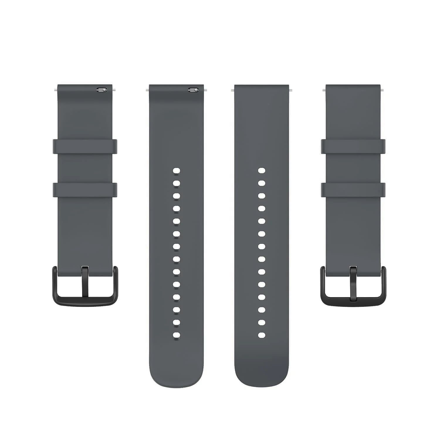 DL3 Mobilak Silicone Buckle Band 22MM Strap For Xiaomi Redmi Watch 5 Active/5 Lite/Samsung Galaxy Watch 3 45mm/Watch 46mm/Gear S3/Huawei watch GT5 GT4 GT3 GT2 GT 46MM/GT2E/GT3 Pro GT 5 Pro - Space Gray