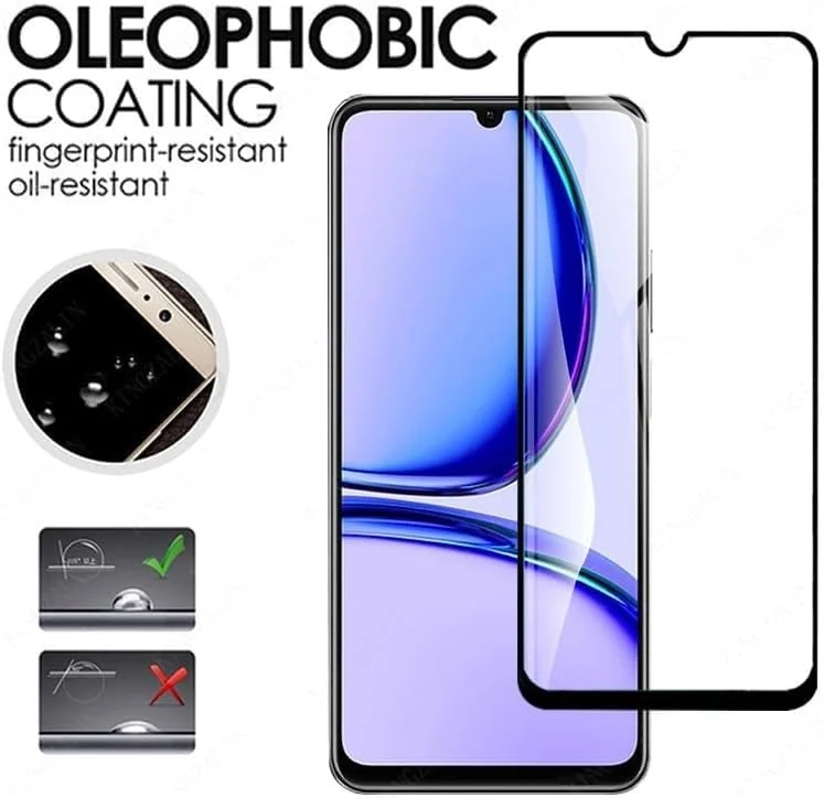 DL3 Mobilak 5D Full Glass Screen Protector For realme C53 / realme C51 Black Frame - Clear